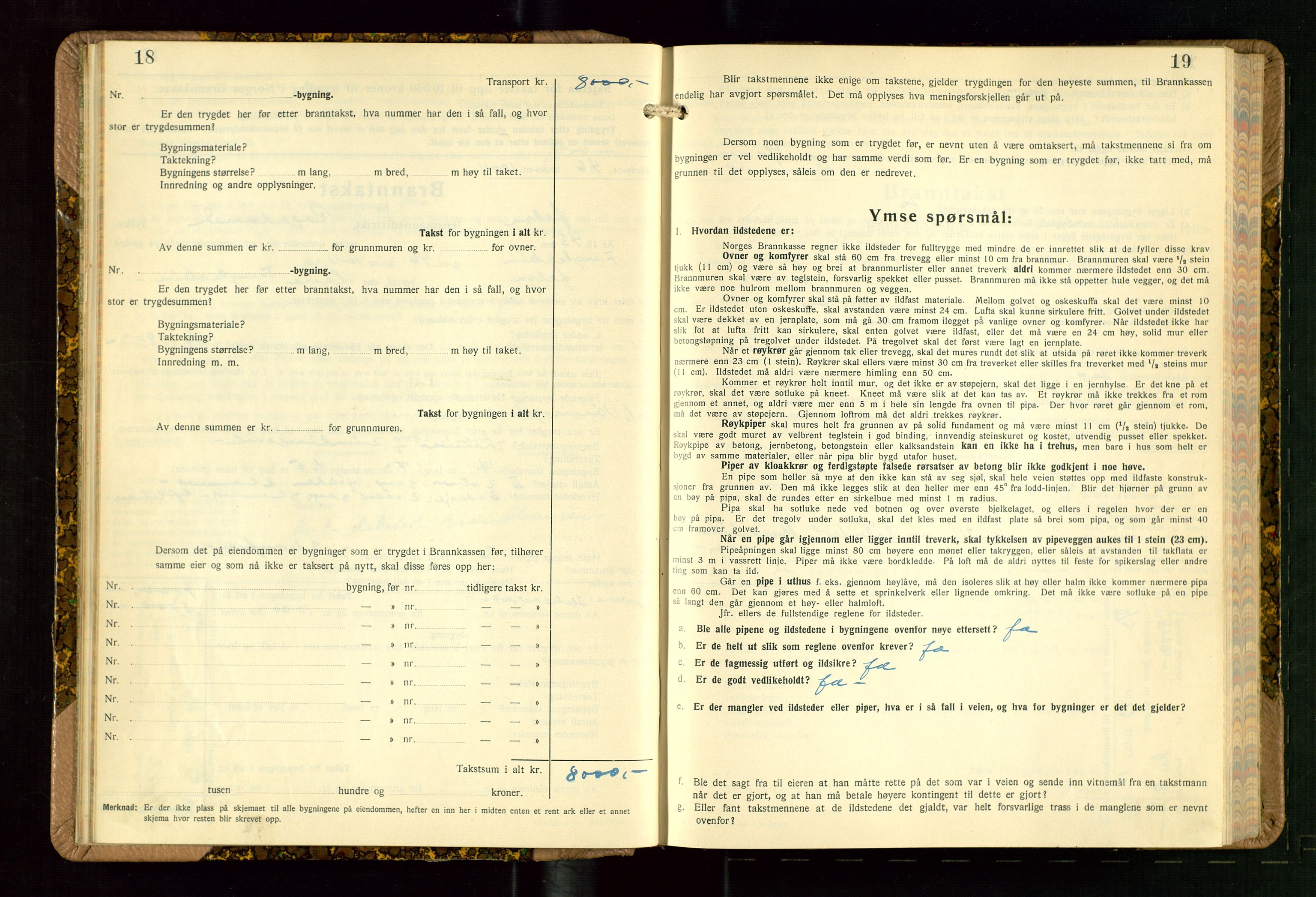 Jelsa lensmannskontor, AV/SAST-A-100360/Gob/L0003: "Branntakstprotokoll", 1942-1955, p. 18-19