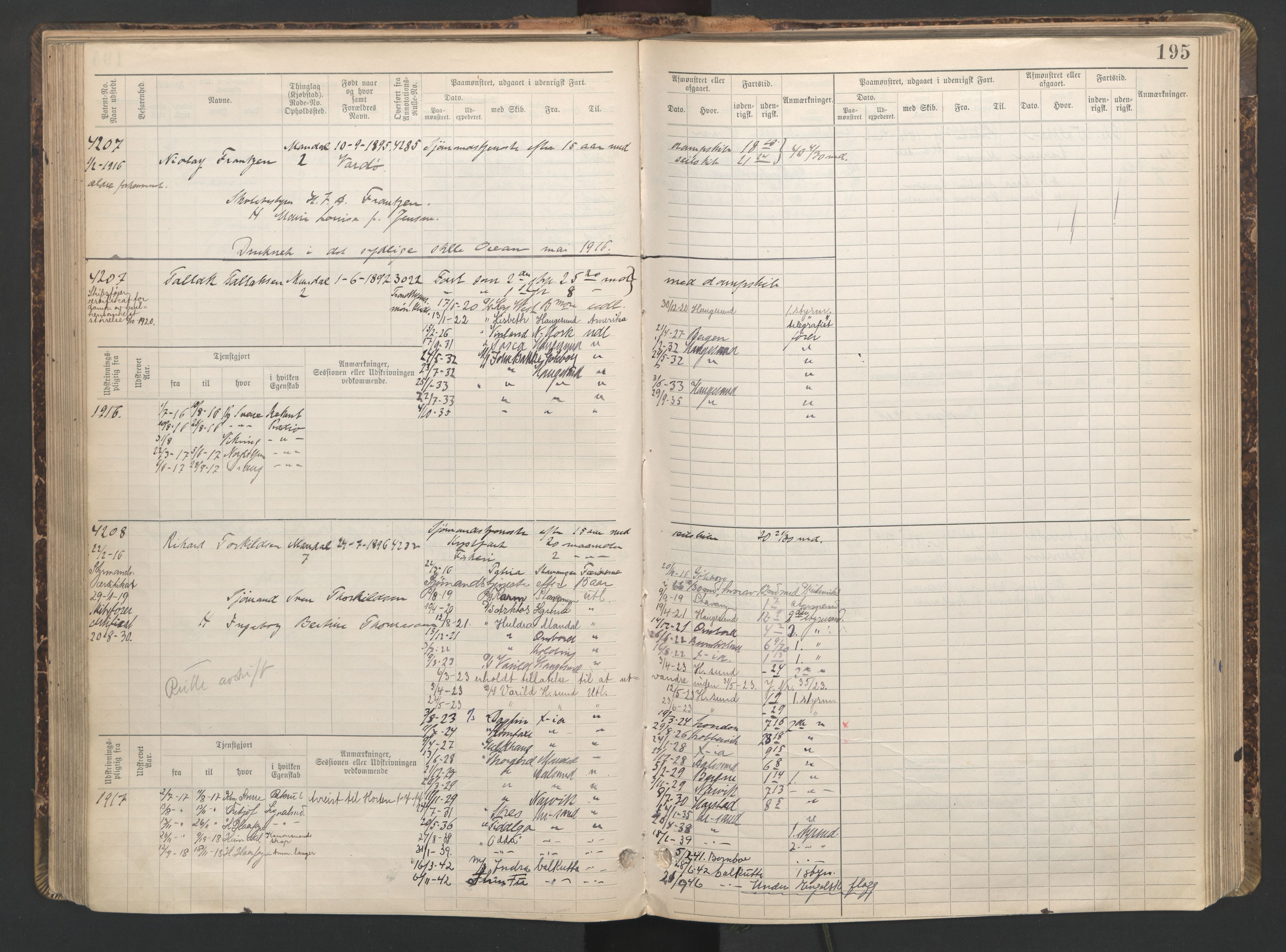 Mandal mønstringskrets, AV/SAK-2031-0016/F/Fb/L0016: Hovedrulle nr 3820-4582, Y-25, 1898-1948, p. 196