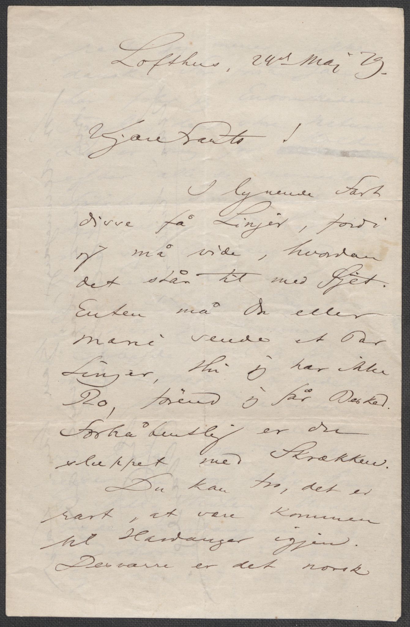 Beyer, Frants, AV/RA-PA-0132/F/L0001: Brev fra Edvard Grieg til Frantz Beyer og "En del optegnelser som kan tjene til kommentar til brevene" av Marie Beyer, 1872-1907, p. 57