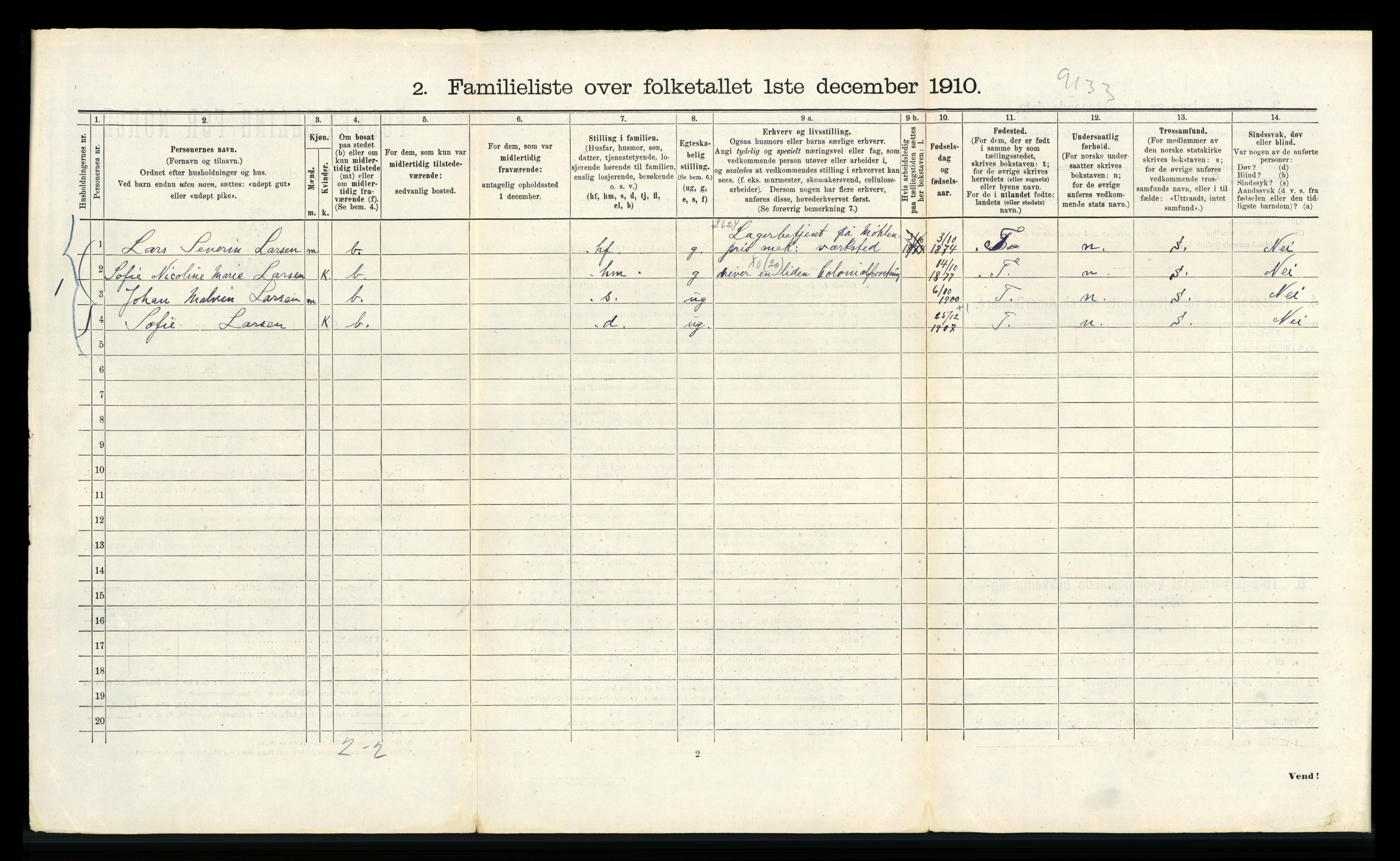 RA, 1910 census for Bergen, 1910, p. 23776