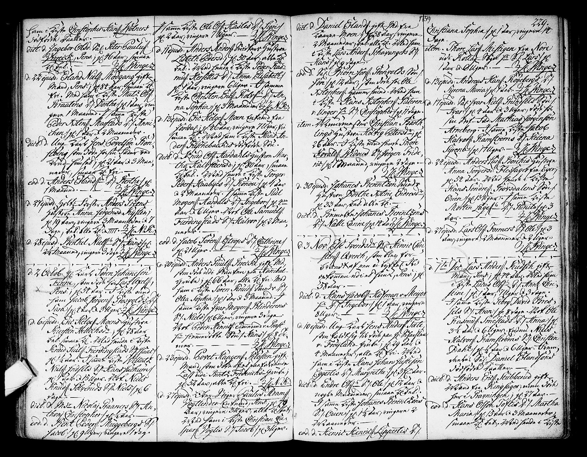 Kongsberg kirkebøker, SAKO/A-22/F/Fa/L0004: Parish register (official) no. I 4, 1756-1768, p. 229