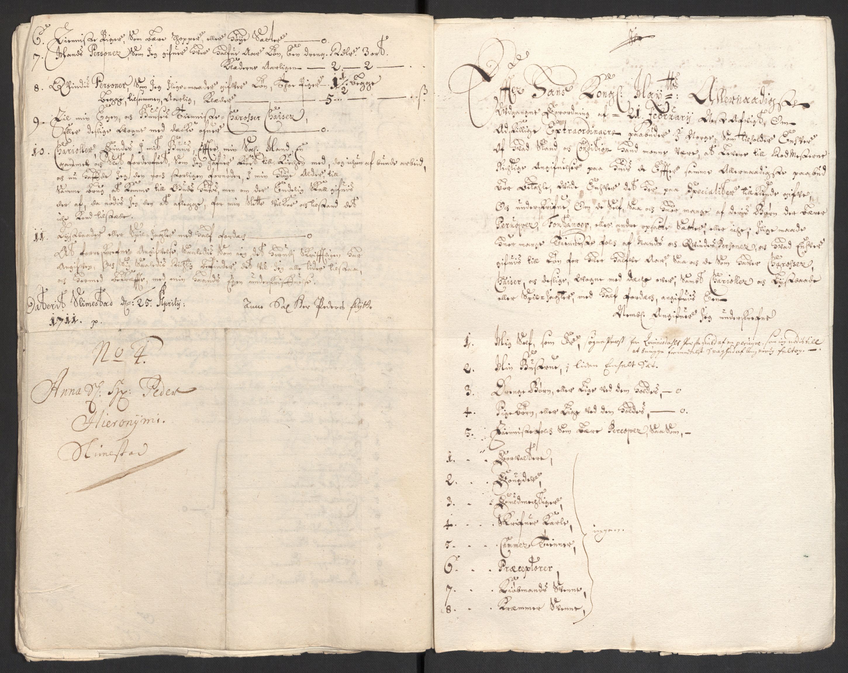 Rentekammeret inntil 1814, Reviderte regnskaper, Fogderegnskap, AV/RA-EA-4092/R43/L2554: Fogderegnskap Lista og Mandal, 1711, p. 280