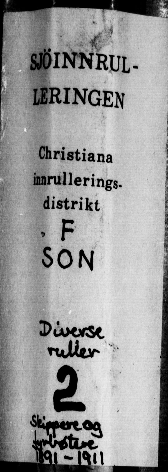 Son mønstringskontor, AV/SAO-A-10569e/F/Fc/Fcd/L0002: Hoved- og annotasjonsrulle for skippere og fyrbøtere, 1891-1911, p. 1