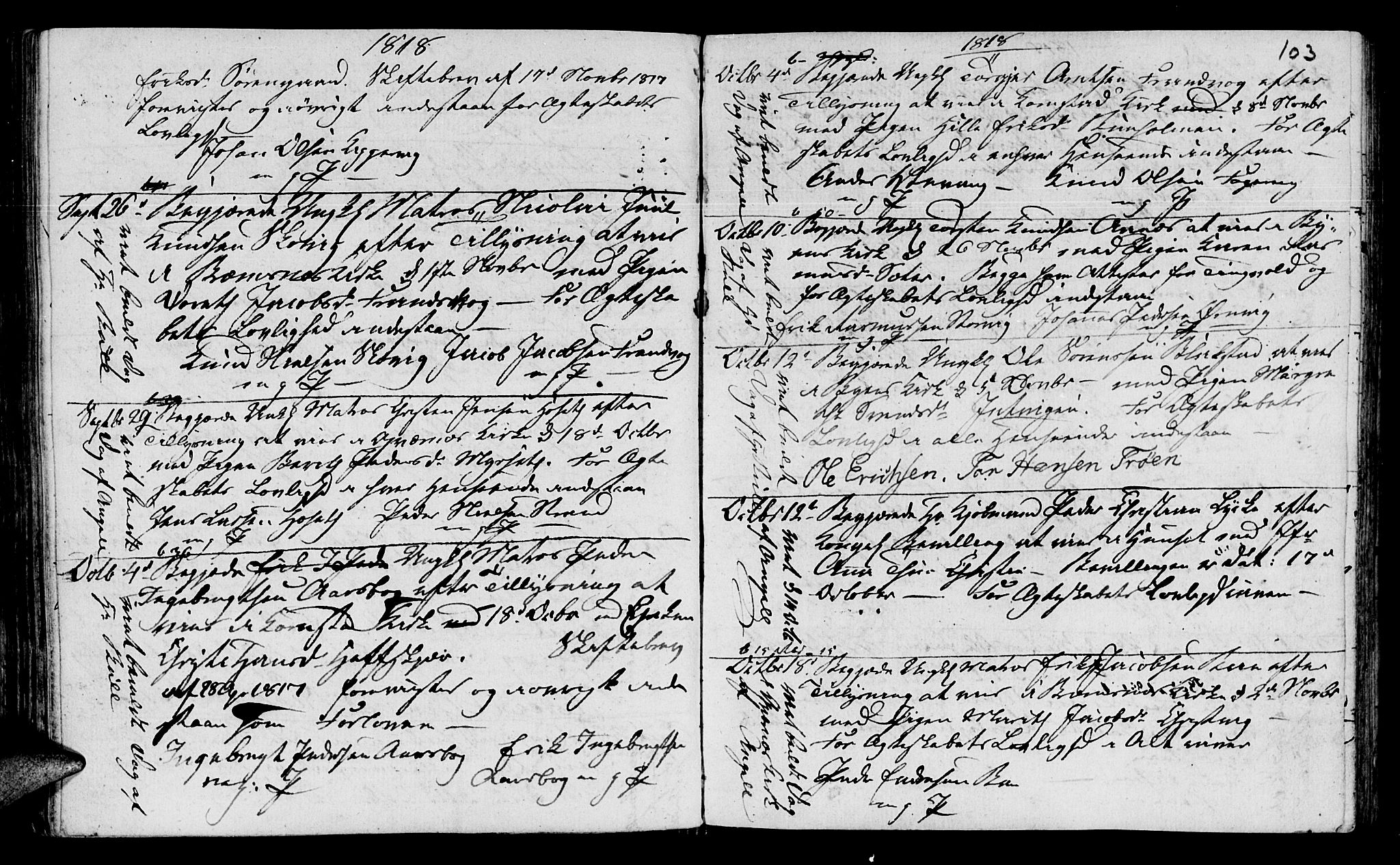 Ministerialprotokoller, klokkerbøker og fødselsregistre - Møre og Romsdal, AV/SAT-A-1454/568/L0795: Parish register (official) no. 568A04, 1802-1845, p. 103