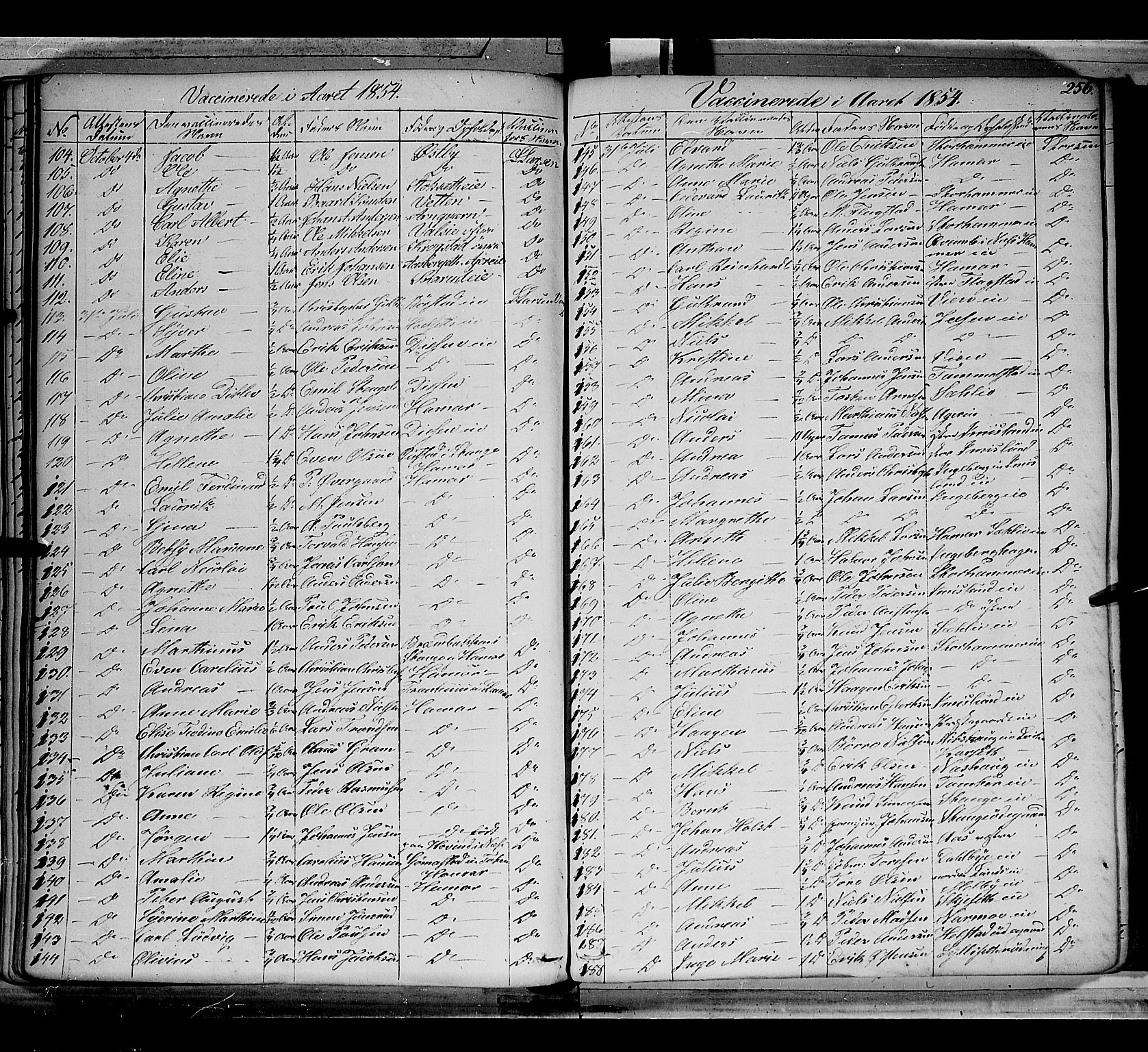 Vang prestekontor, Hedmark, AV/SAH-PREST-008/H/Ha/Haa/L0010: Parish register (official) no. 10, 1841-1855, p. 256