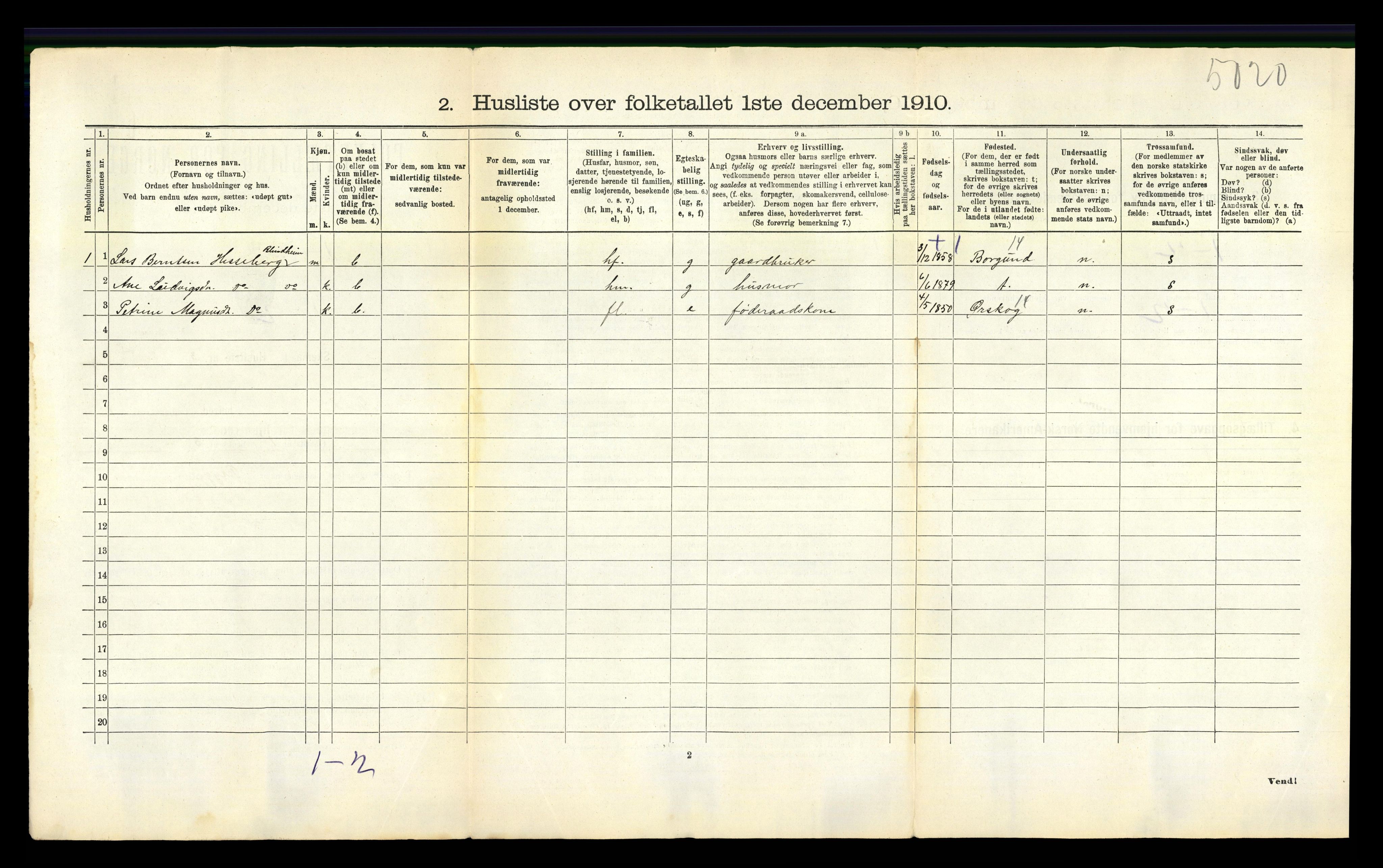 RA, 1910 census for Skodje, 1910, p. 46