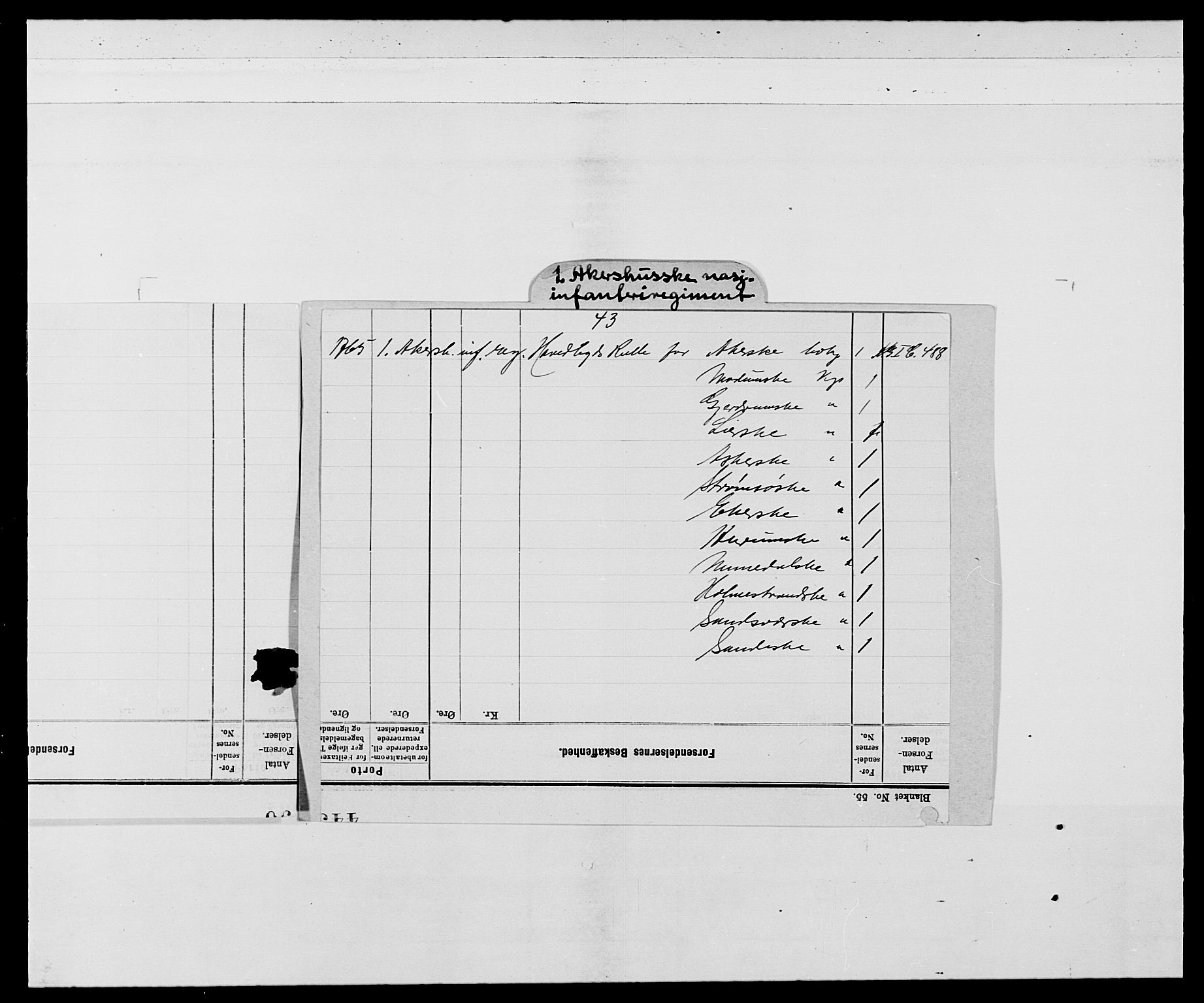 Kommanderende general (KG I) med Det norske krigsdirektorium, AV/RA-EA-5419/E/Ea/L0488: 1. Akershusiske regiment, 1765, p. 4