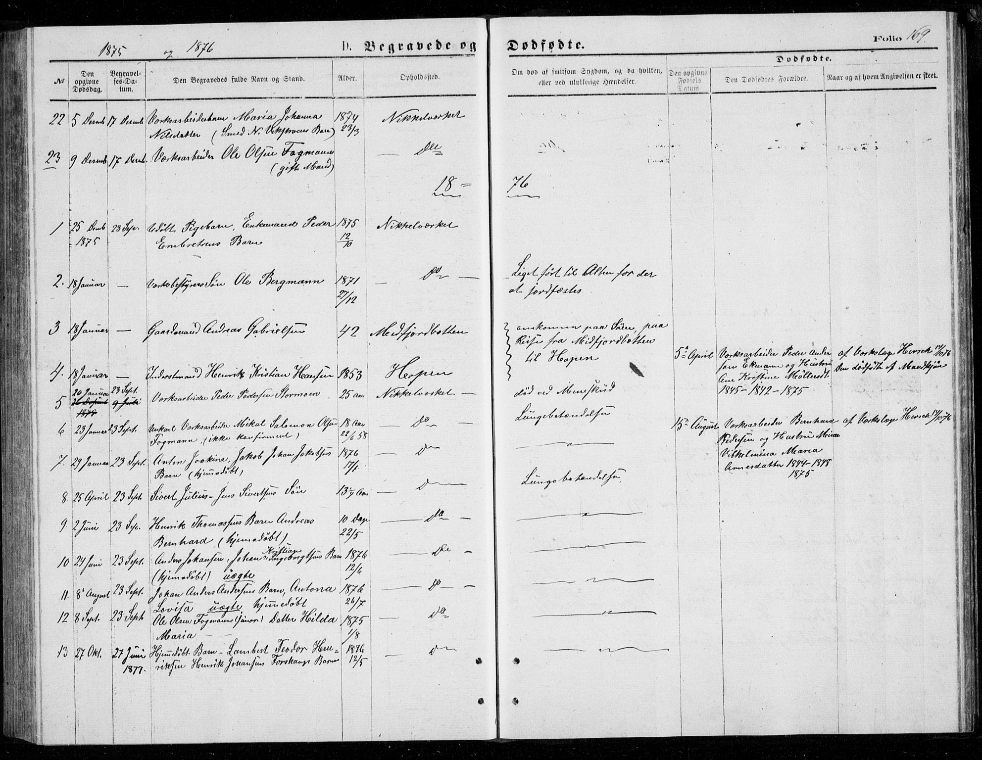 Berg sokneprestkontor, AV/SATØ-S-1318/G/Ga/Gab/L0003klokker: Parish register (copy) no. 3, 1874-1886, p. 169