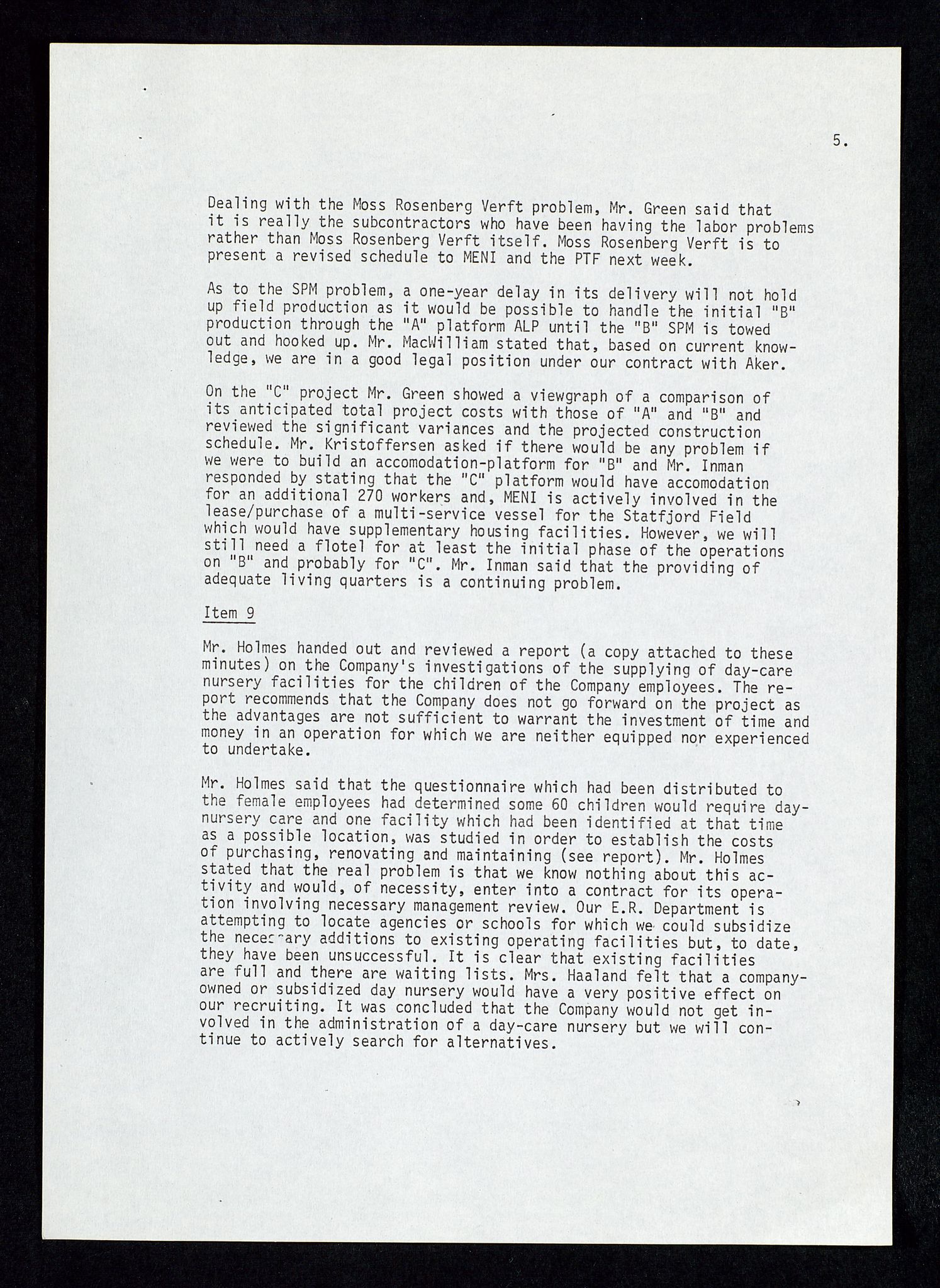 Pa 1578 - Mobil Exploration Norway Incorporated, AV/SAST-A-102024/4/D/Da/L0168: Sak og korrespondanse og styremøter, 1973-1986, p. 30