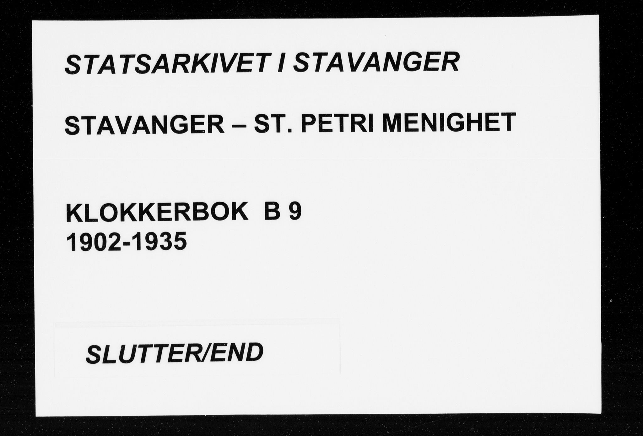 St. Petri sokneprestkontor, AV/SAST-A-101813/001/30/30BB/L0009: Parish register (copy) no. B 9, 1902-1935