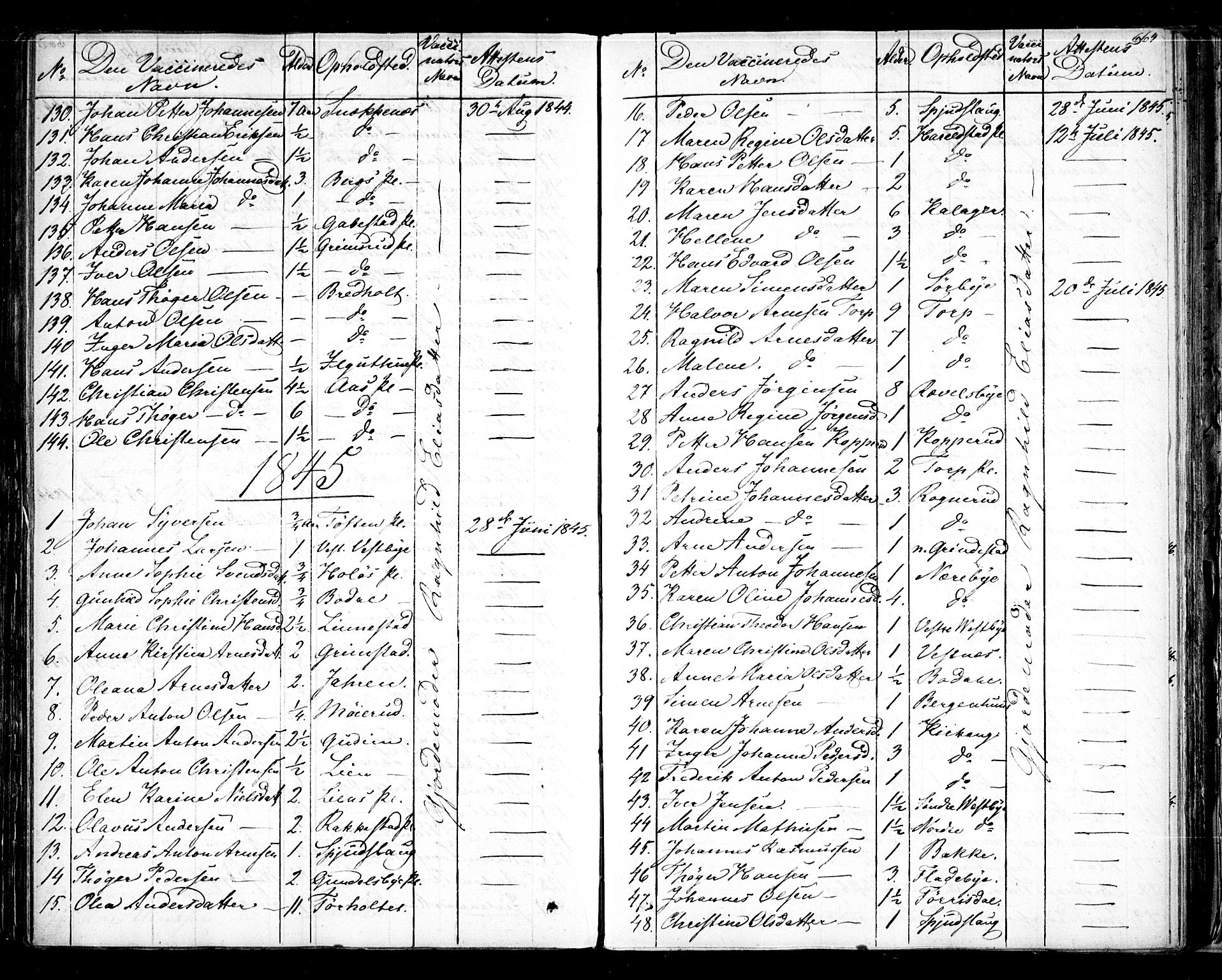Rakkestad prestekontor Kirkebøker, SAO/A-2008/F/Fa/L0008: Parish register (official) no. I 8, 1842-1849, p. 663-664