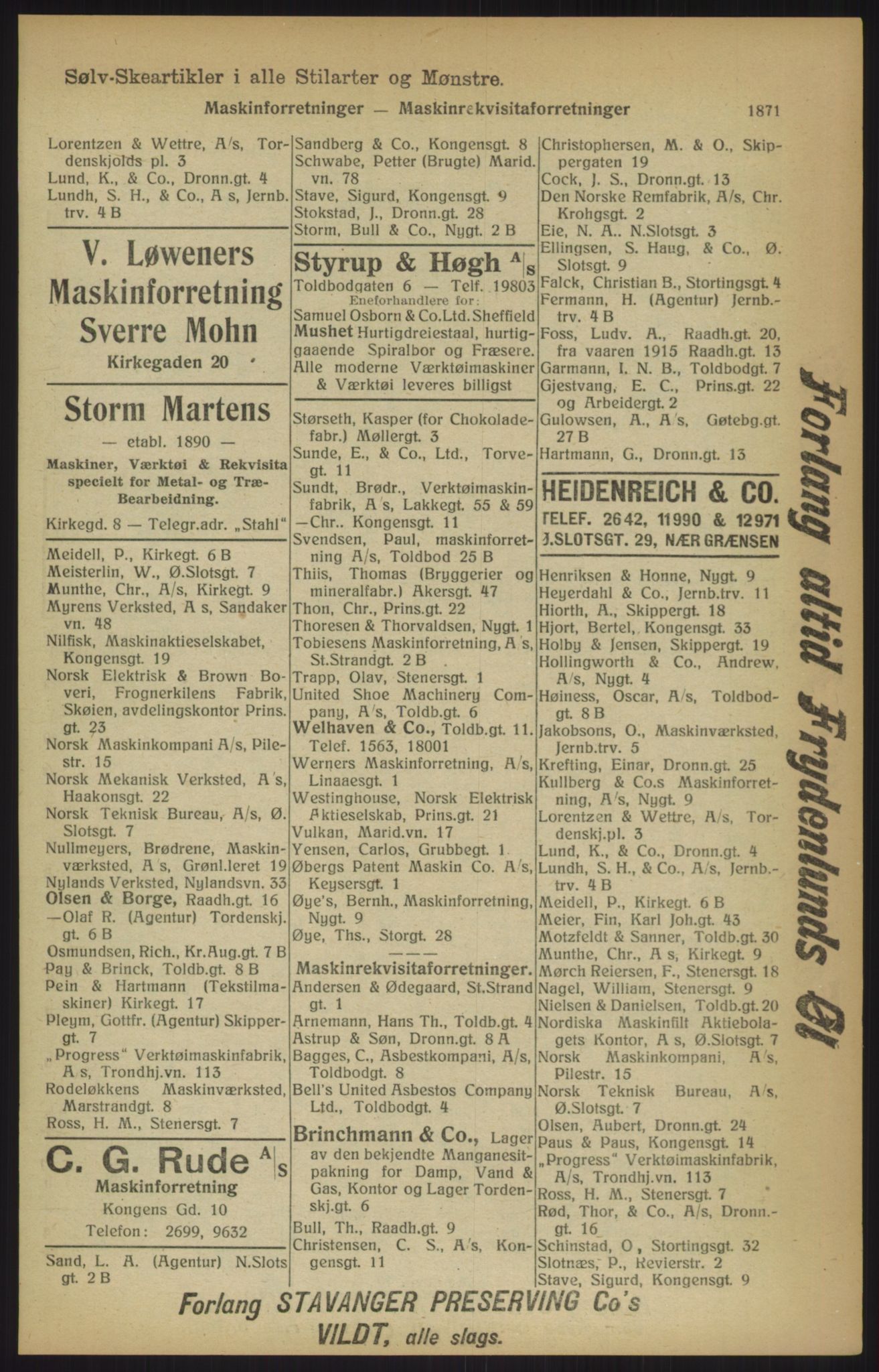 Kristiania/Oslo adressebok, PUBL/-, 1915, p. 1871