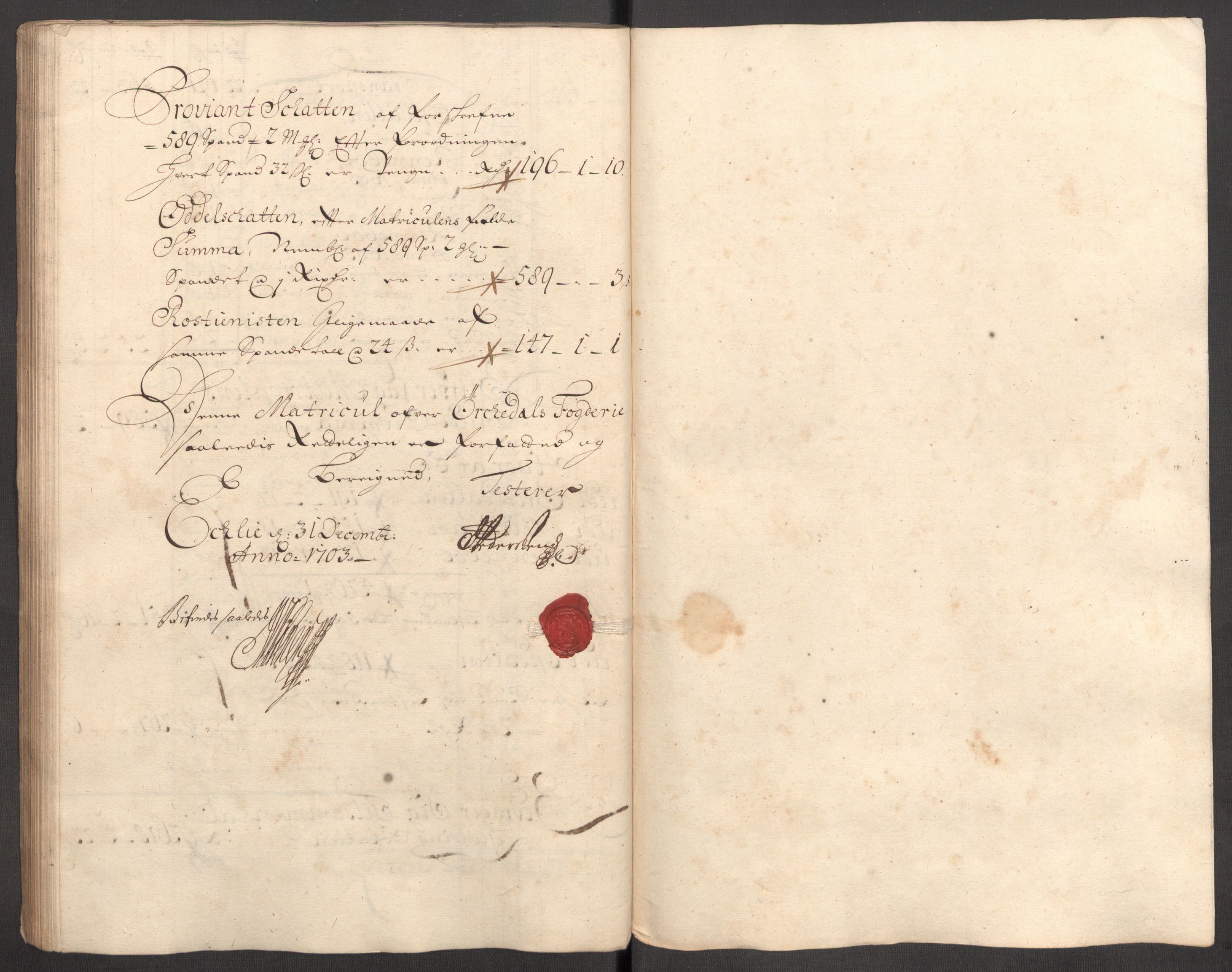 Rentekammeret inntil 1814, Reviderte regnskaper, Fogderegnskap, RA/EA-4092/R60/L3953: Fogderegnskap Orkdal og Gauldal, 1703, p. 79