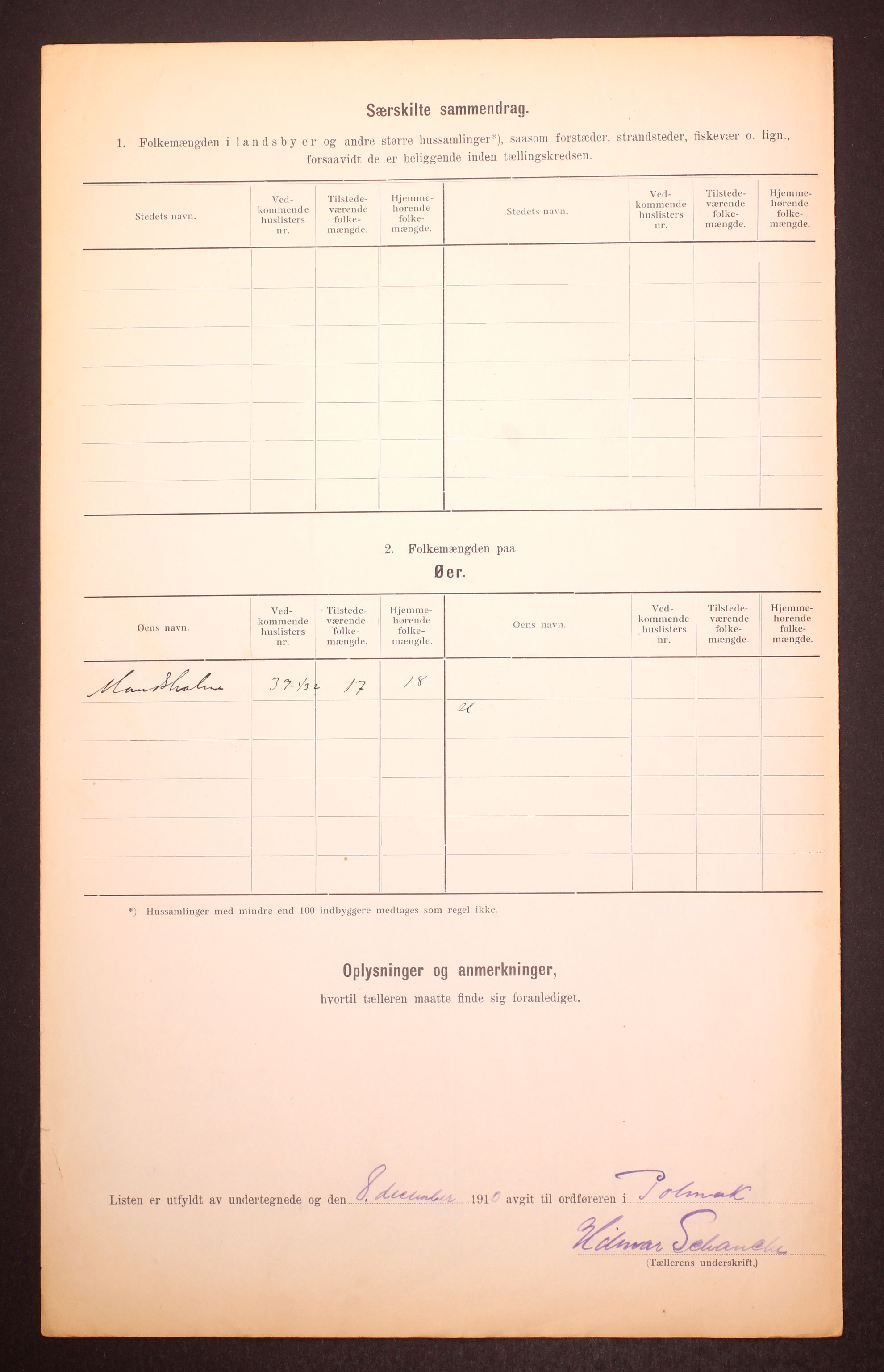 RA, 1910 census for Polmak, 1910, p. 6