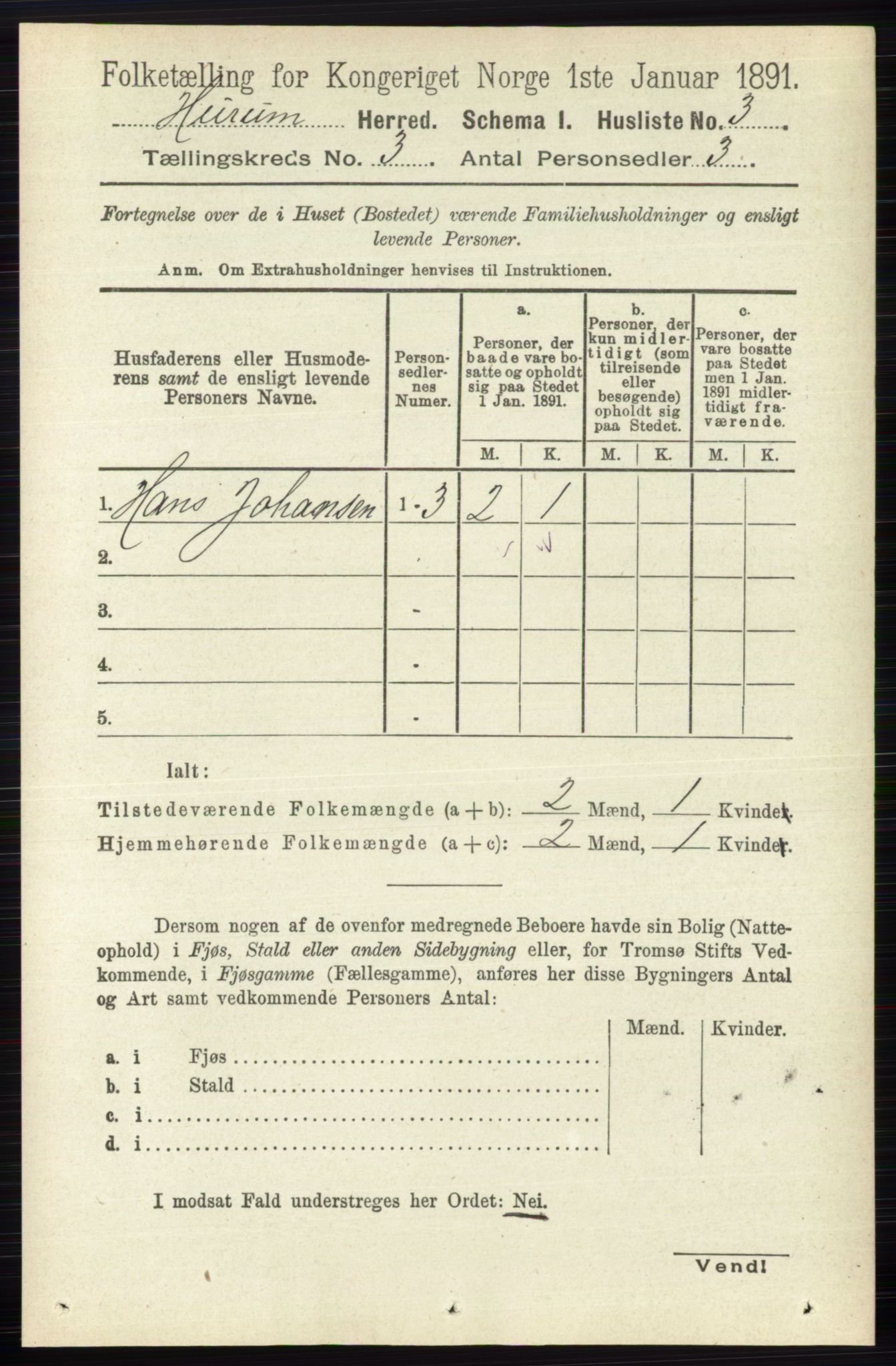 RA, 1891 census for 0628 Hurum, 1891, p. 921