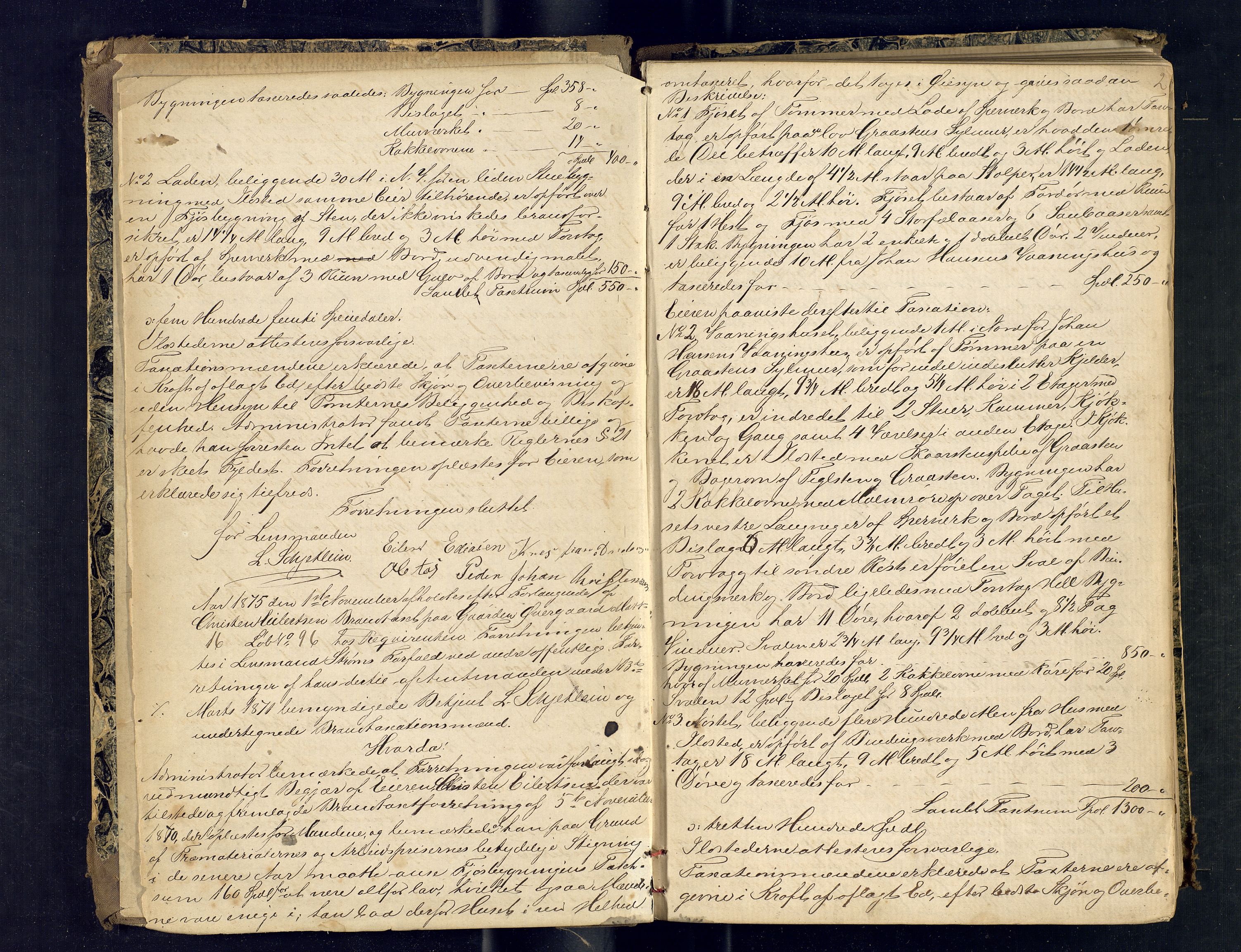 Harstad lensmannskontor, AV/SATØ-SATØ-10/F/Fr/Fra/L0592: Branntakstprotokoll. Merket D. Med register, 1875-1890, p. 2