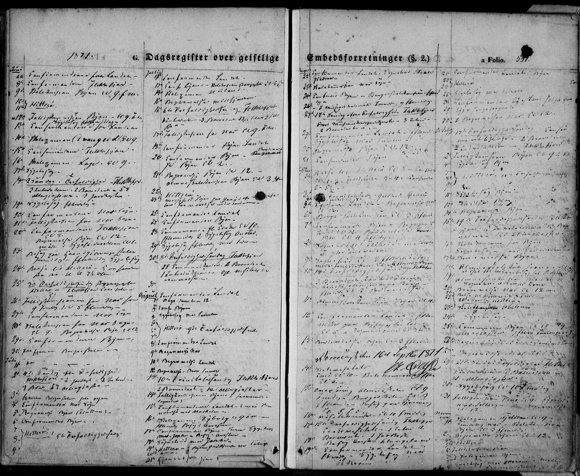 Flekkefjord sokneprestkontor, SAK/1111-0012/F/Fa/Fac/L0005: Parish register (official) no. A 5, 1849-1875, p. 551