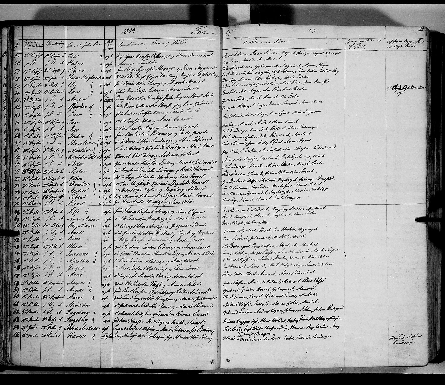 Jevnaker prestekontor, SAH/PREST-116/H/Ha/Haa/L0006: Parish register (official) no. 6, 1837-1857, p. 28