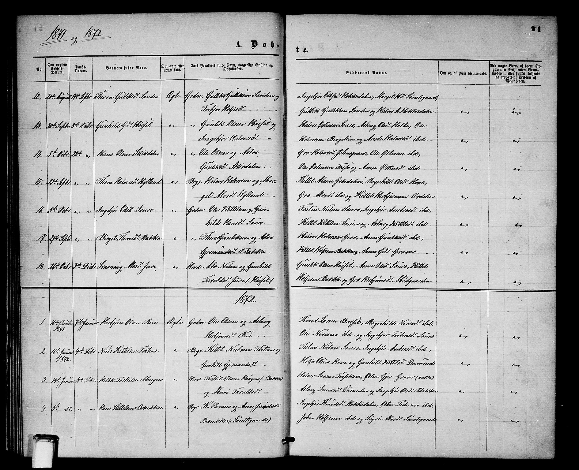 Gransherad kirkebøker, AV/SAKO-A-267/G/Gb/L0002: Parish register (copy) no. II 2, 1860-1886, p. 21
