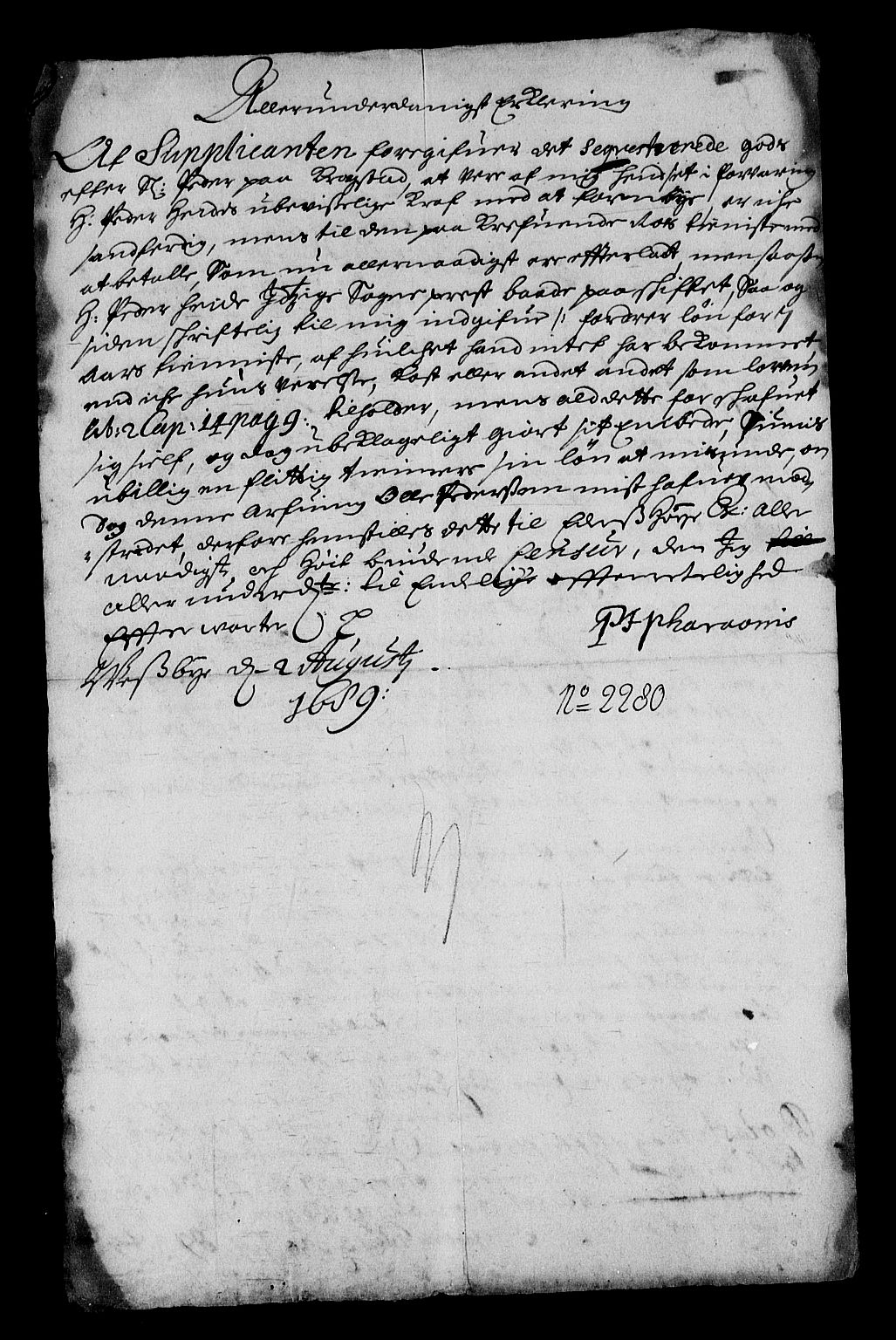 Stattholderembetet 1572-1771, AV/RA-EA-2870/Af/L0003: Avskrifter av vedlegg til originale supplikker, nummerert i samsvar med supplikkbøkene, 1689-1691, p. 43