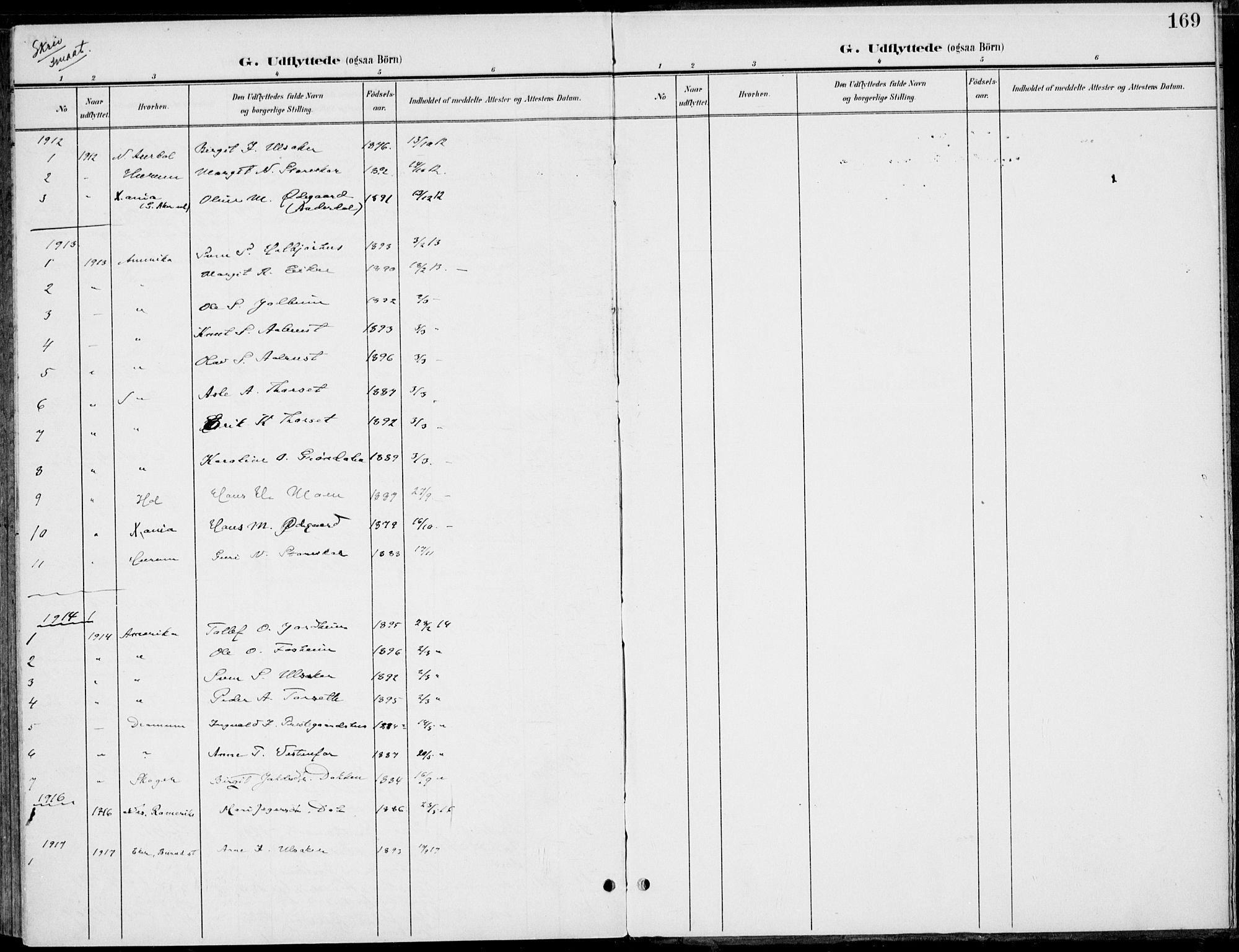 Gol kirkebøker, AV/SAKO-A-226/F/Fb/L0002: Parish register (official) no. II 2, 1900-1921, p. 169