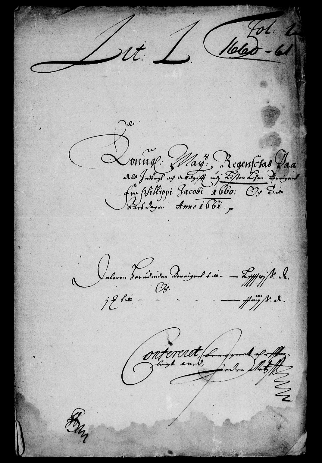 Rentekammeret inntil 1814, Reviderte regnskaper, Lensregnskaper, AV/RA-EA-5023/R/Rb/Rbr/L0023: Lista len, 1660-1661