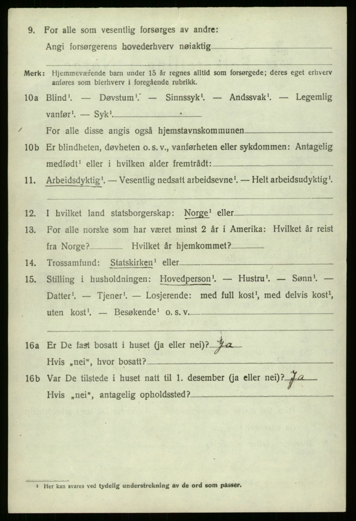 SAB, 1920 census for Hornindal, 1920, p. 939