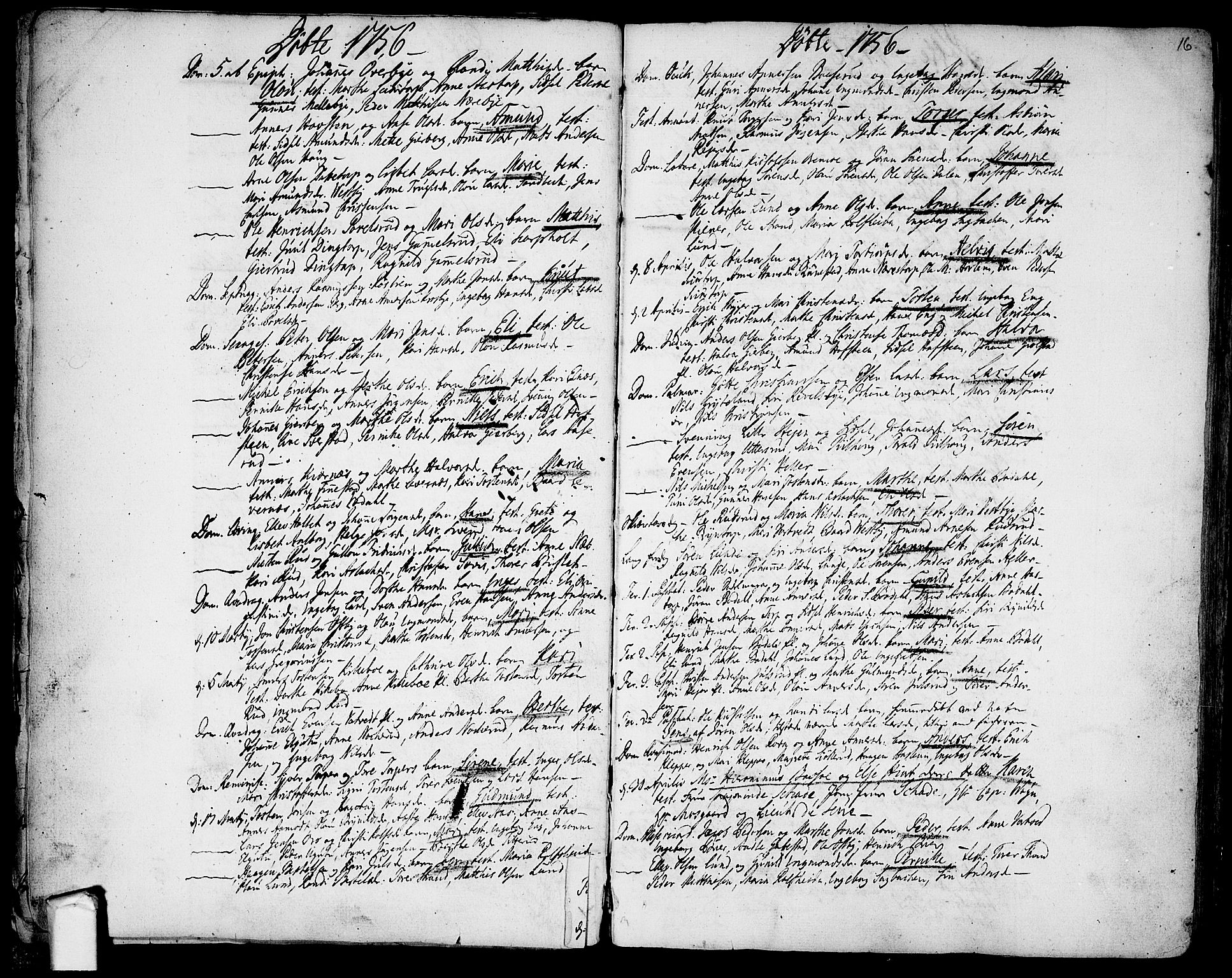 Rakkestad prestekontor Kirkebøker, SAO/A-2008/F/Fa/L0003: Parish register (official) no. I 3, 1752-1777, p. 16