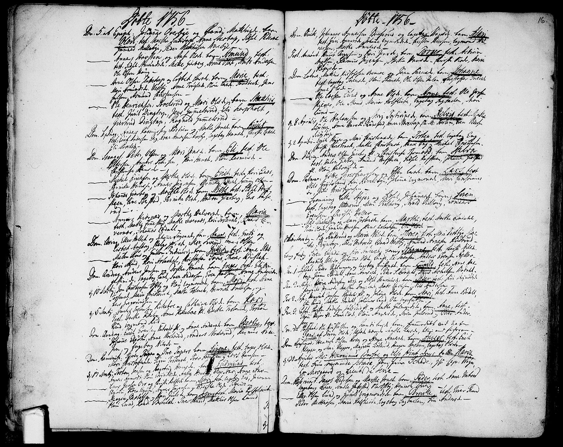 Rakkestad prestekontor Kirkebøker, AV/SAO-A-2008/F/Fa/L0003: Parish register (official) no. I 3, 1752-1777, p. 16