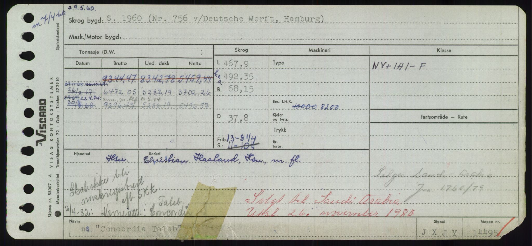 Sjøfartsdirektoratet med forløpere, Skipsmålingen, RA/S-1627/H/Hd/L0008: Fartøy, C-D, p. 179