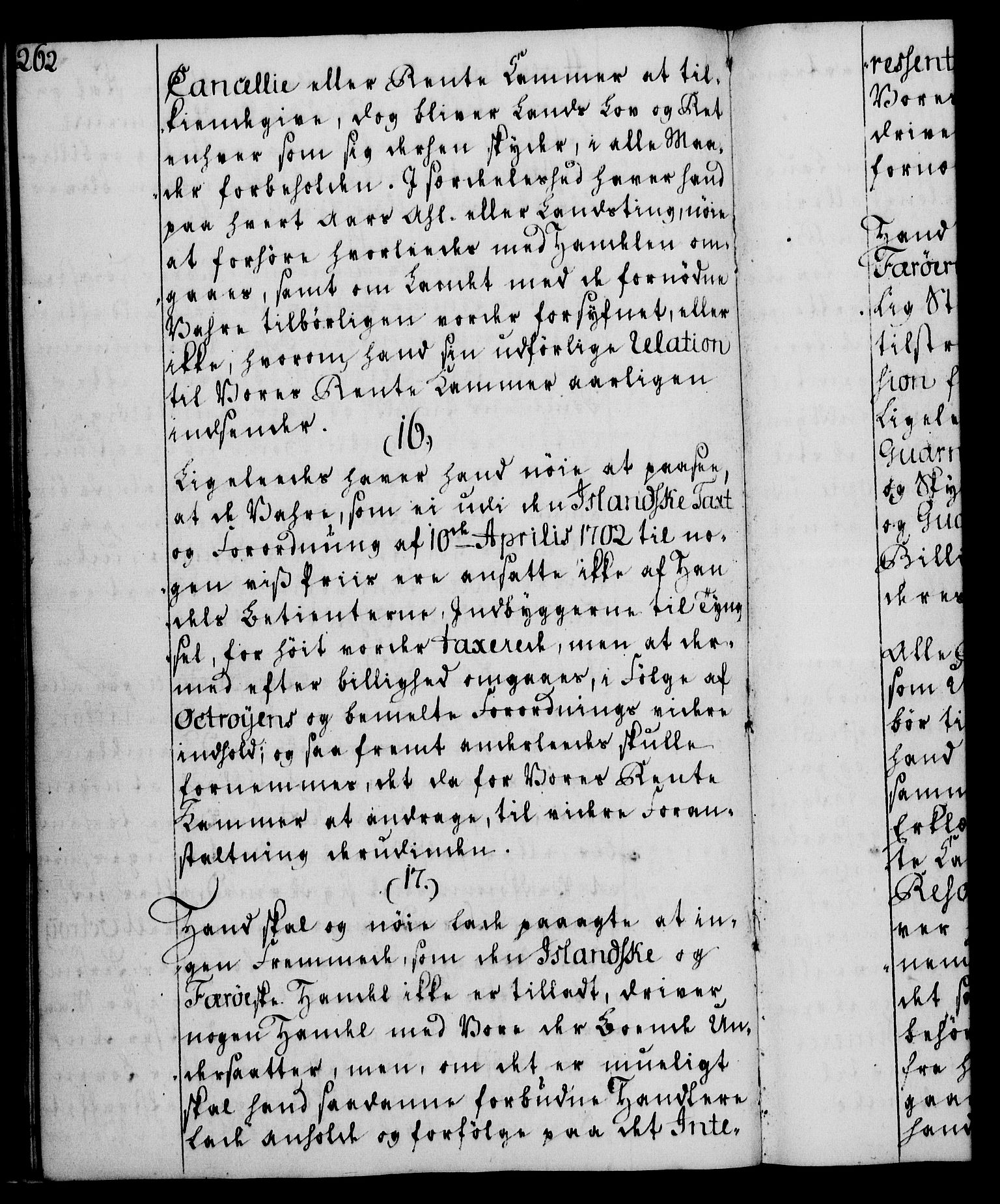 Rentekammeret, Kammerkanselliet, RA/EA-3111/G/Gg/Ggi/L0003: Norsk instruksjonsprotokoll med register (merket RK 53.36), 1751-1775, p. 262