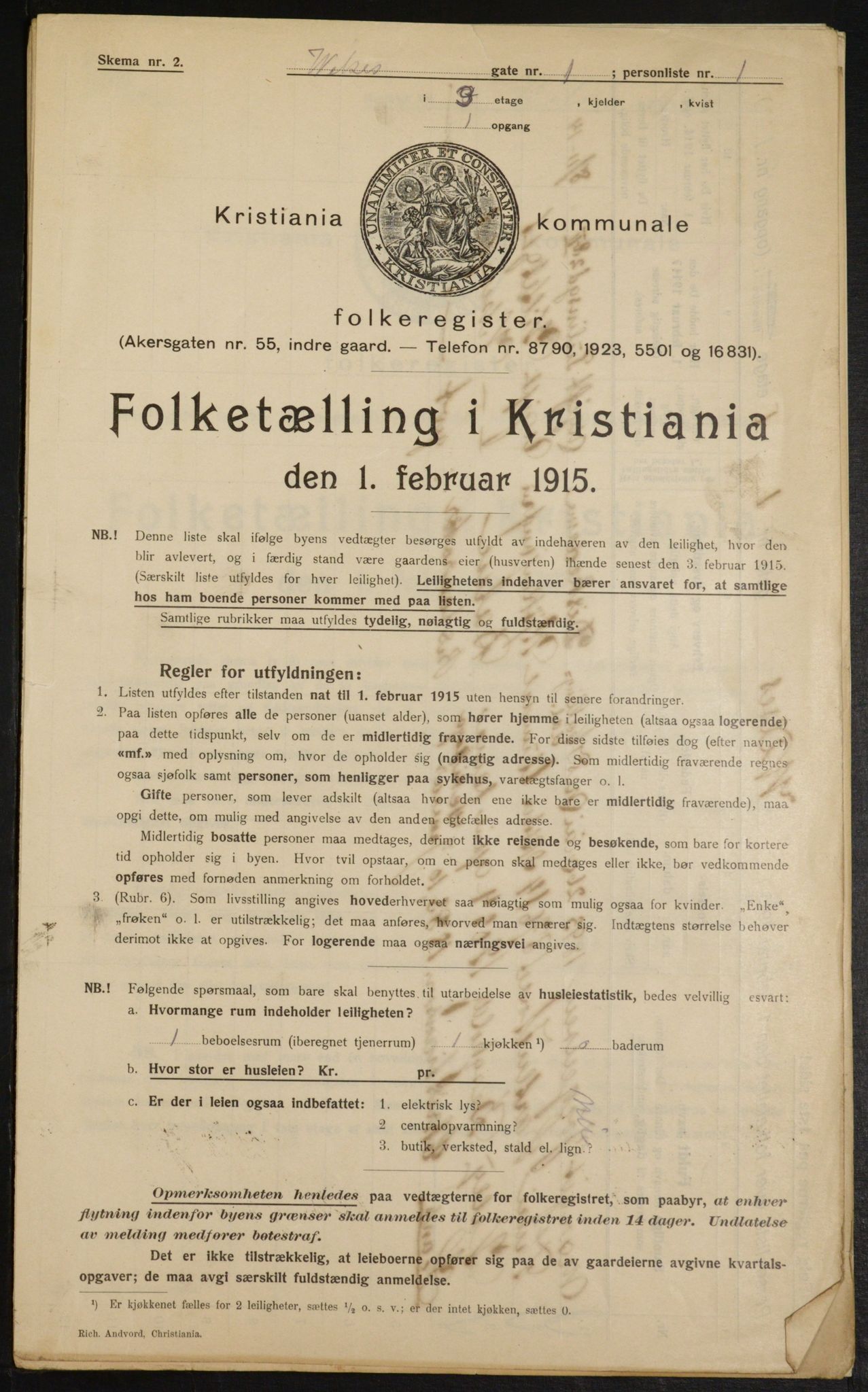 OBA, Municipal Census 1915 for Kristiania, 1915, p. 128846