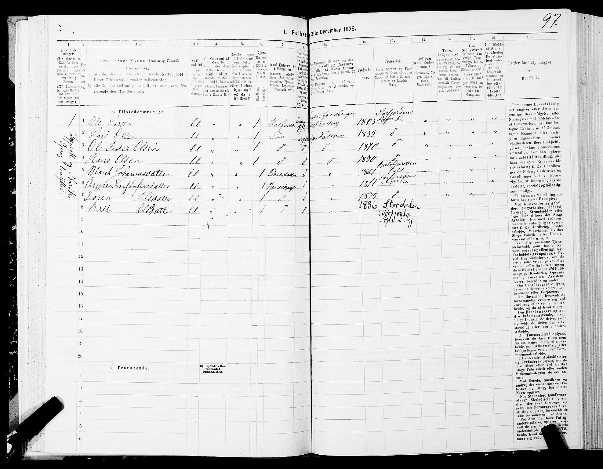 SATØ, 1875 census for 1938P Lyngen, 1875, p. 6096