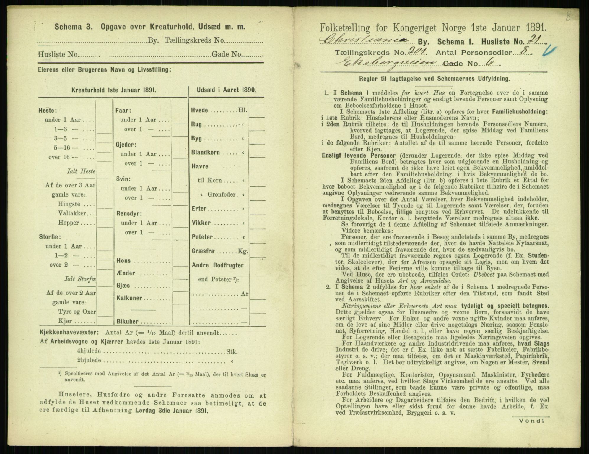 RA, 1891 census for 0301 Kristiania, 1891, p. 120924