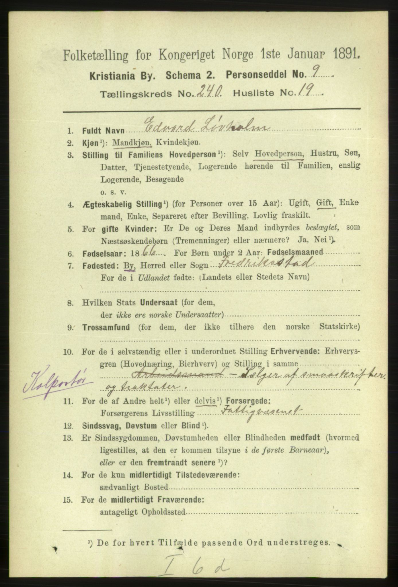 RA, 1891 census for 0301 Kristiania, 1891, p. 146239