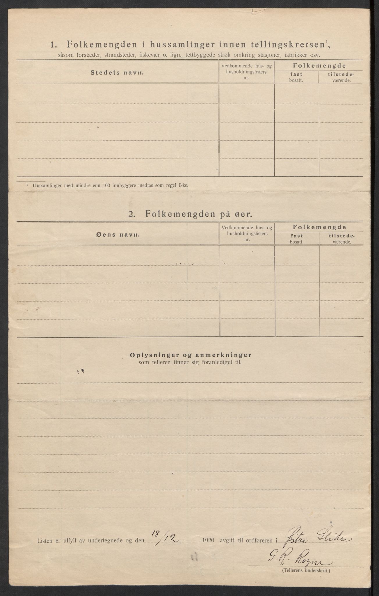 SAH, 1920 census for Øystre Slidre, 1920, p. 29