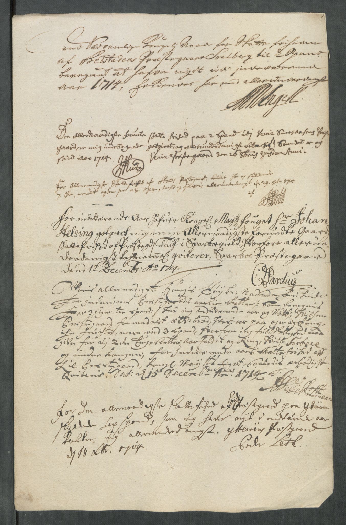 Rentekammeret inntil 1814, Reviderte regnskaper, Fogderegnskap, RA/EA-4092/R63/L4322: Fogderegnskap Inderøy, 1714, p. 310