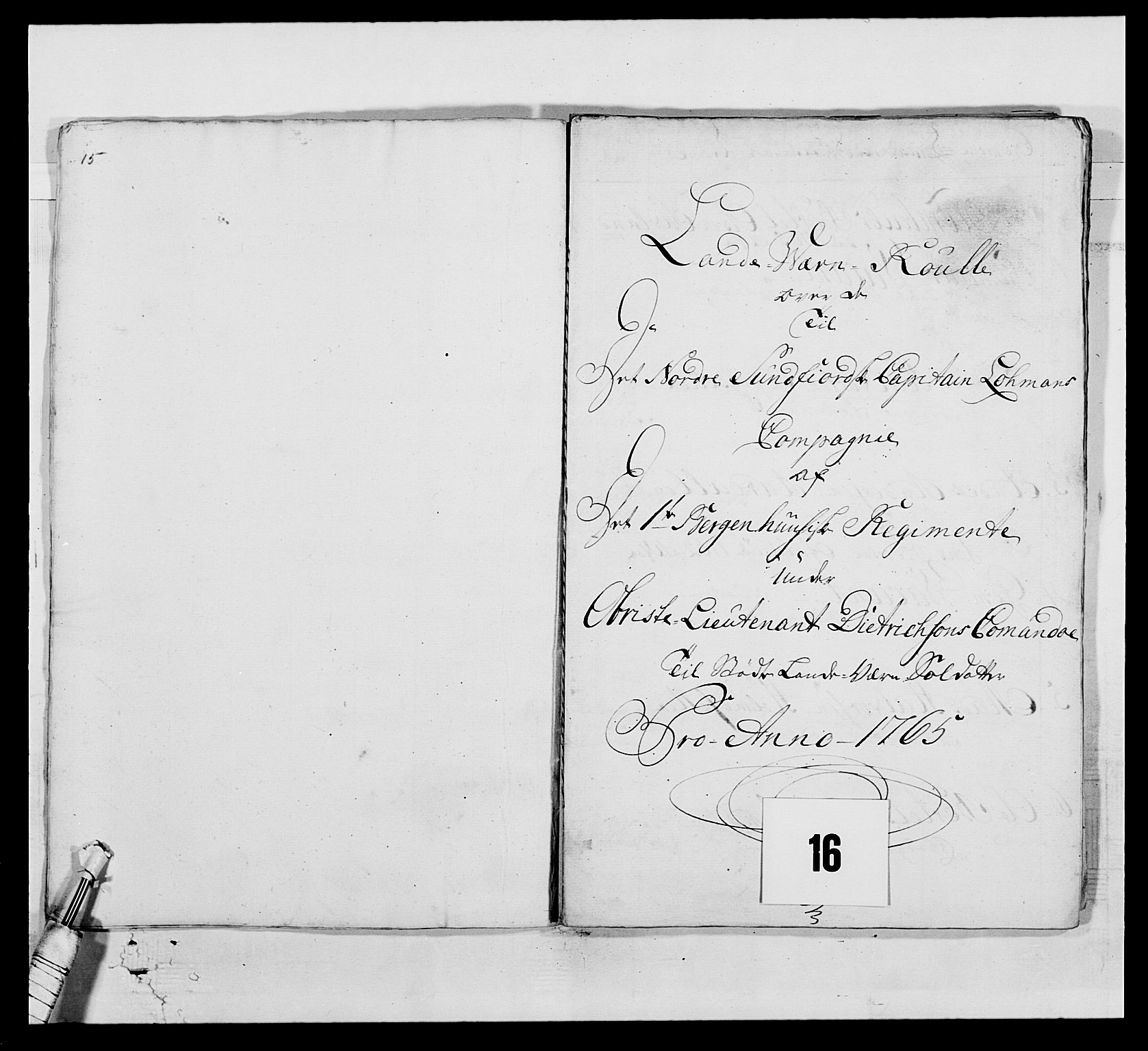 Kommanderende general (KG I) med Det norske krigsdirektorium, AV/RA-EA-5419/E/Ea/L0518: 1. Bergenhusiske regiment, 1760-1765, p. 210