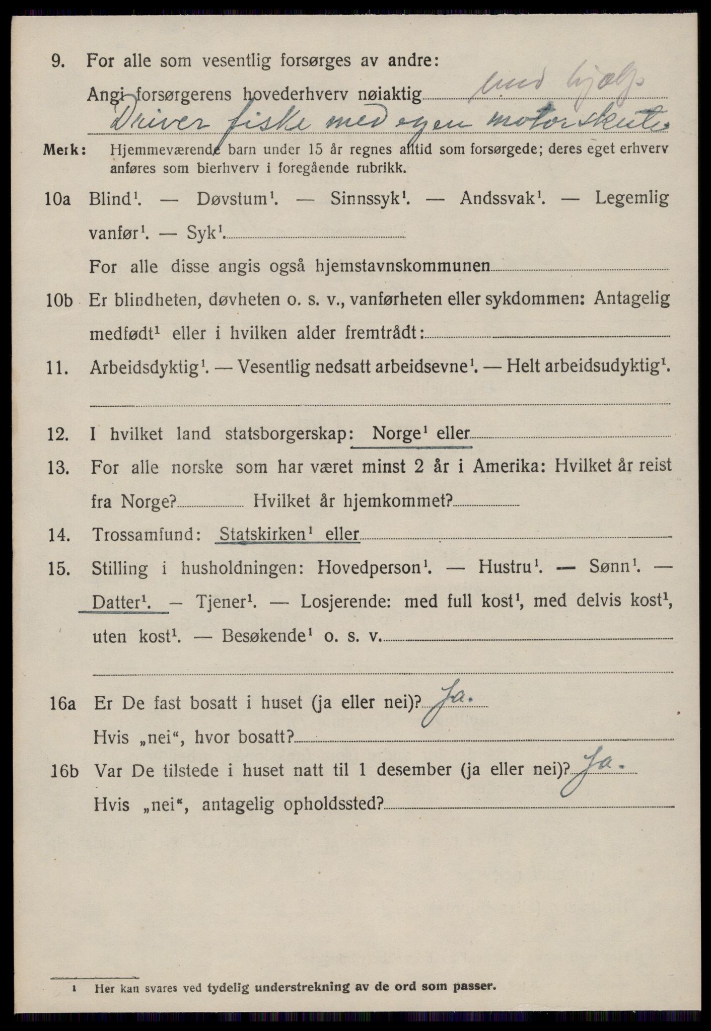 SAT, 1920 census for Borgund, 1920, p. 17705