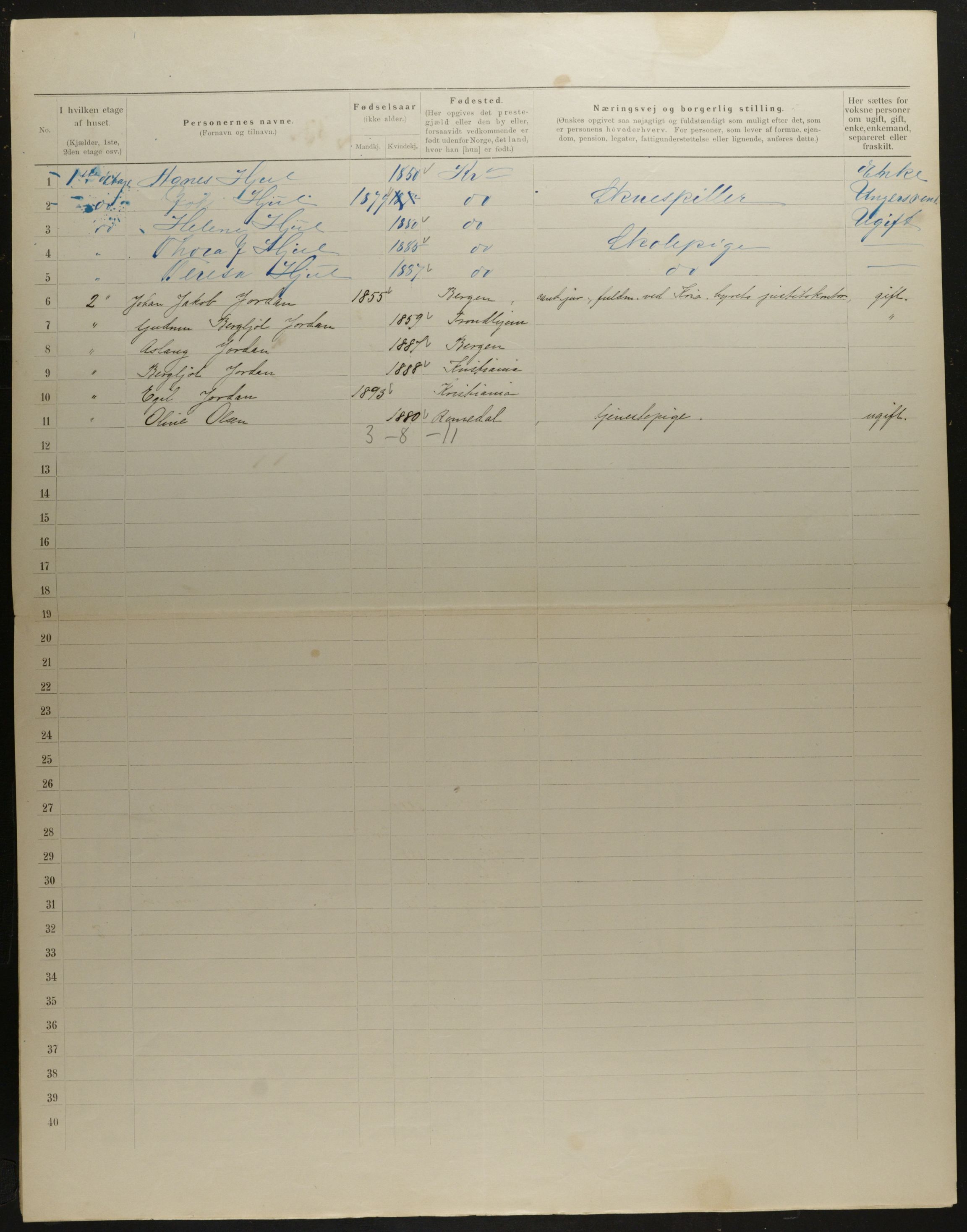 OBA, Municipal Census 1901 for Kristiania, 1901, p. 7920