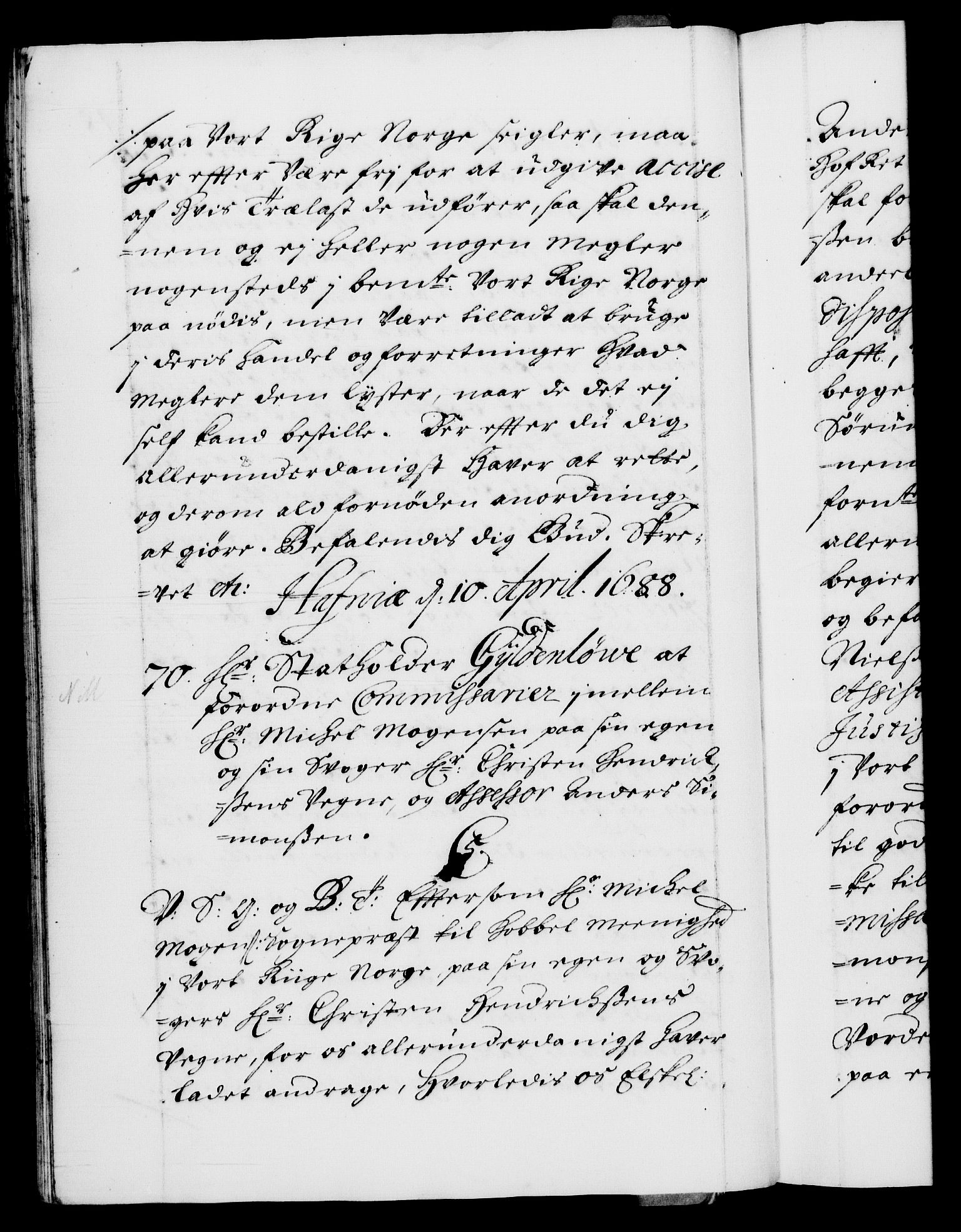 Danske Kanselli 1572-1799, AV/RA-EA-3023/F/Fc/Fca/Fcab/L0014: Norske tegnelser (mikrofilm), 1688-1691, p. 48b