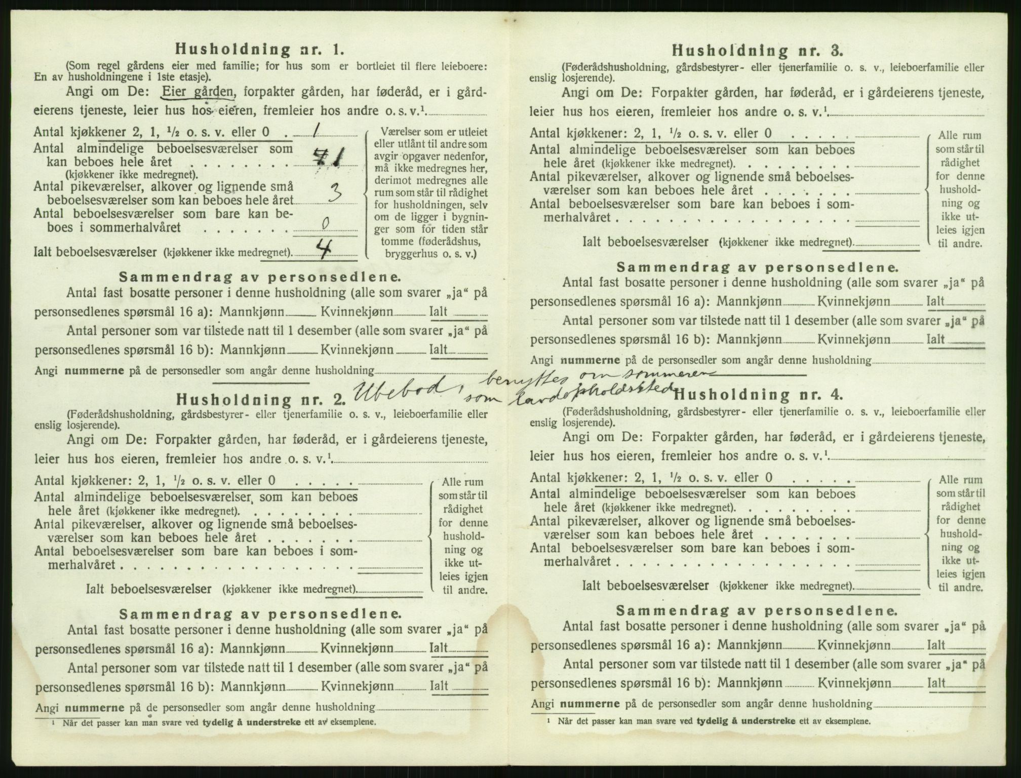 SAK, 1920 census for Dypvåg, 1920, p. 902