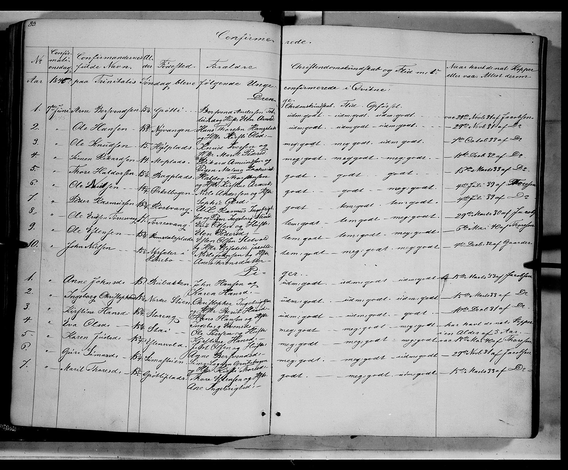 Kvikne prestekontor, AV/SAH-PREST-064/H/Ha/Haa/L0005: Parish register (official) no. 5, 1841-1862, p. 83