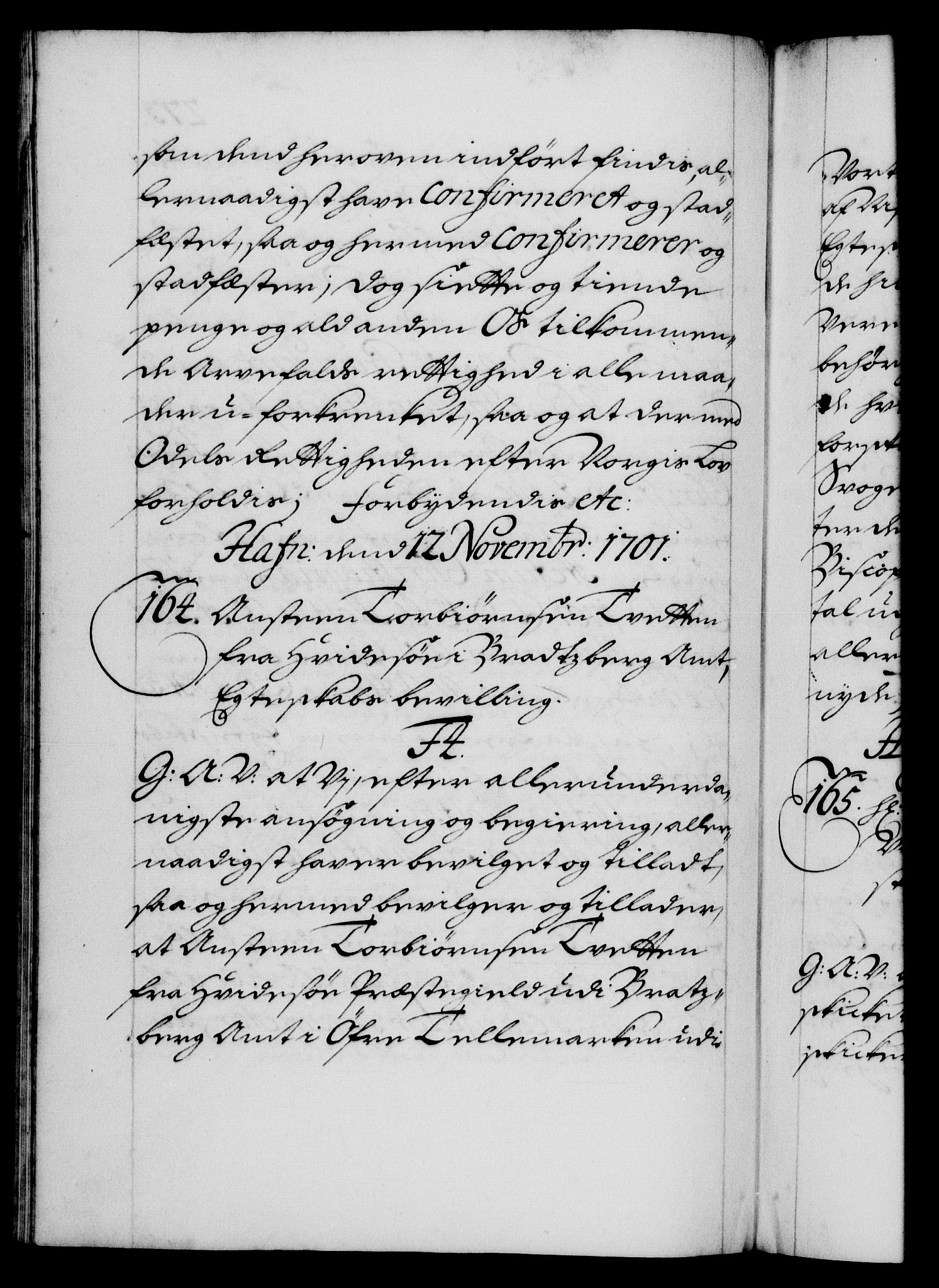 Danske Kanselli 1572-1799, RA/EA-3023/F/Fc/Fca/Fcaa/L0018: Norske registre, 1699-1703, p. 273b