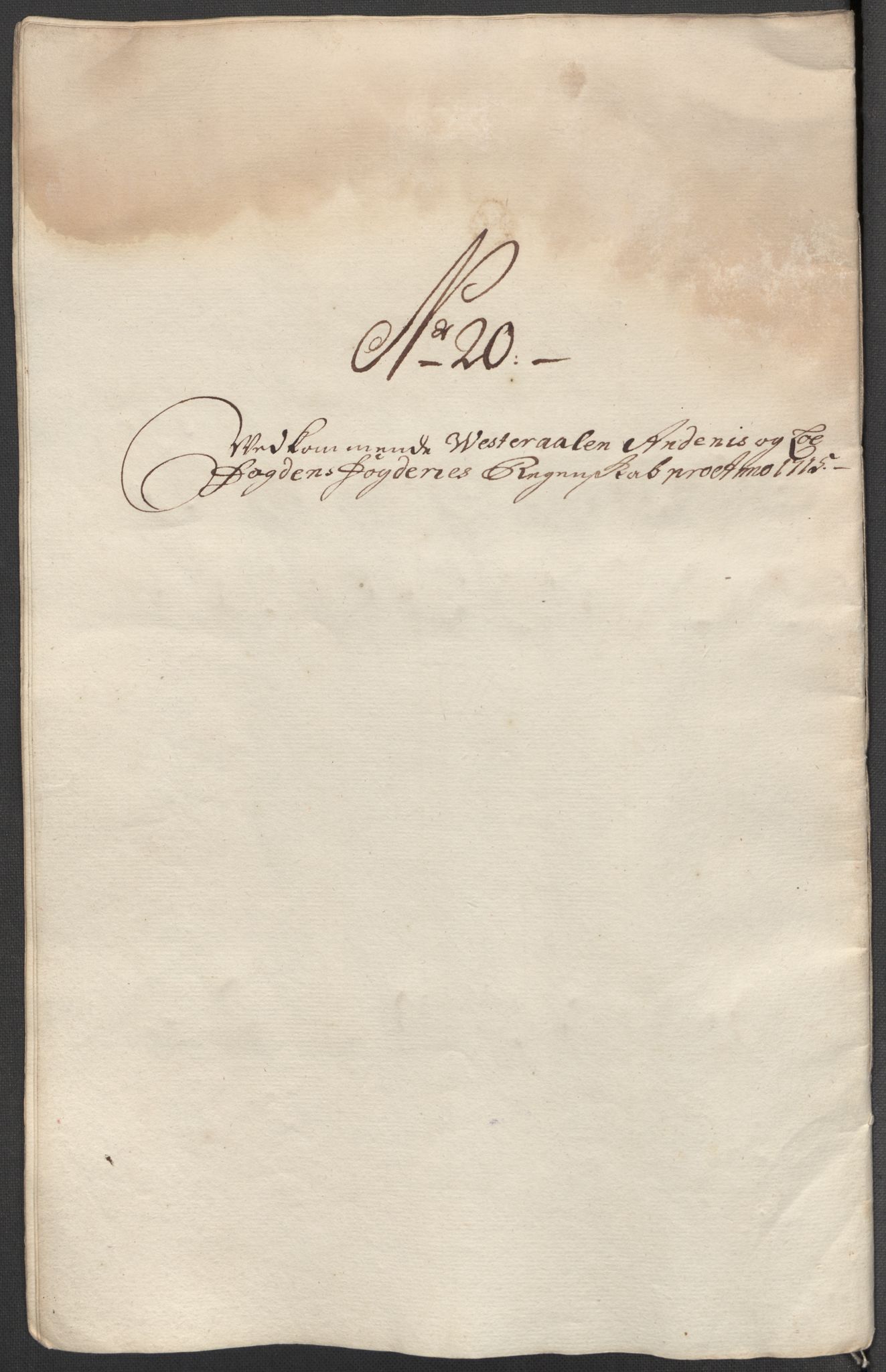Rentekammeret inntil 1814, Reviderte regnskaper, Fogderegnskap, RA/EA-4092/R67/L4681: Fogderegnskap Vesterålen, Andenes og Lofoten, 1715, p. 136