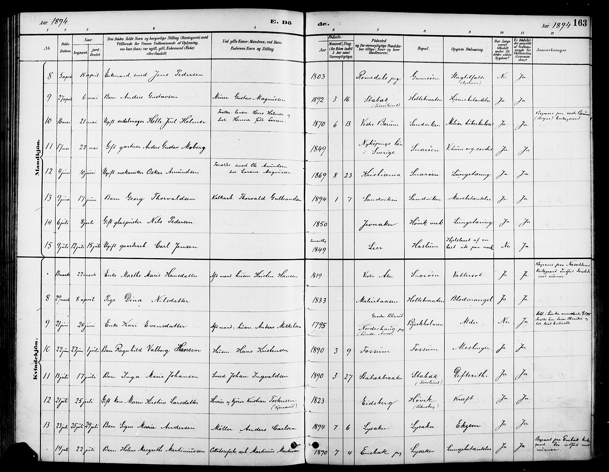 Asker prestekontor Kirkebøker, SAO/A-10256a/F/Fc/L0003: Parish register (official) no. III 3, 1892-1904, p. 163