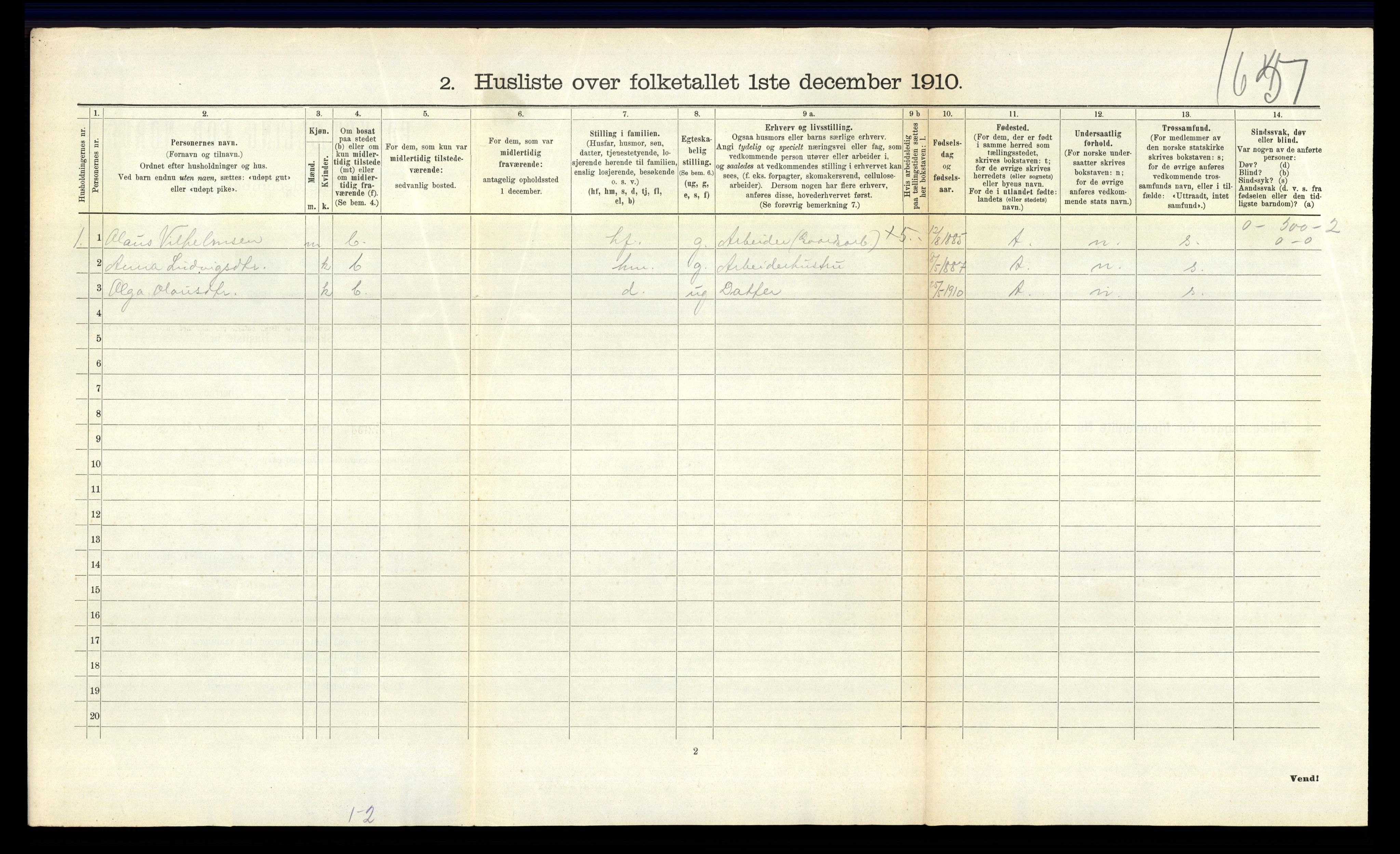 RA, 1910 census for Norderhov, 1910, p. 2563