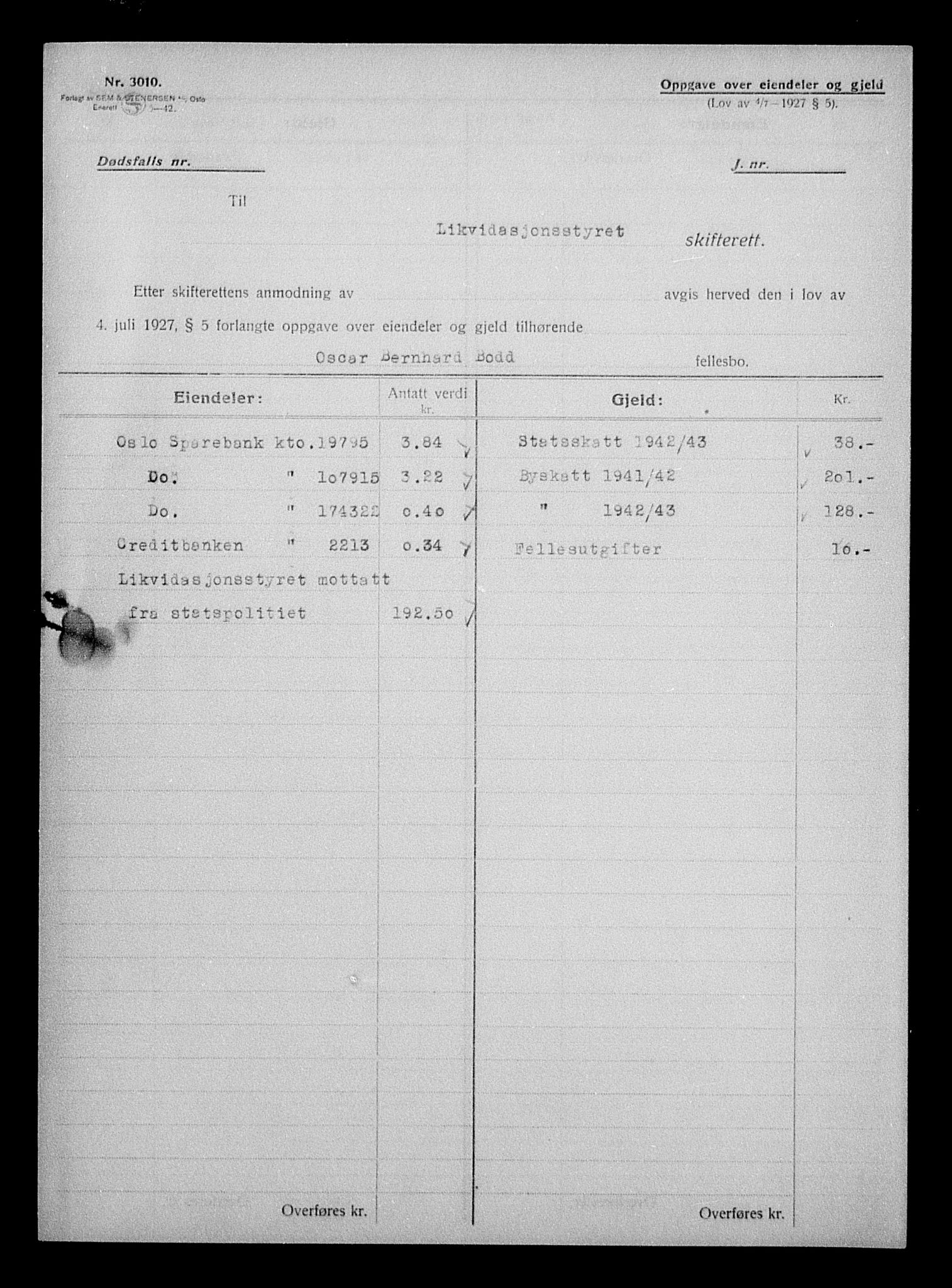 Justisdepartementet, Tilbakeføringskontoret for inndratte formuer, AV/RA-S-1564/H/Hc/Hcc/L0927: --, 1945-1947, p. 104
