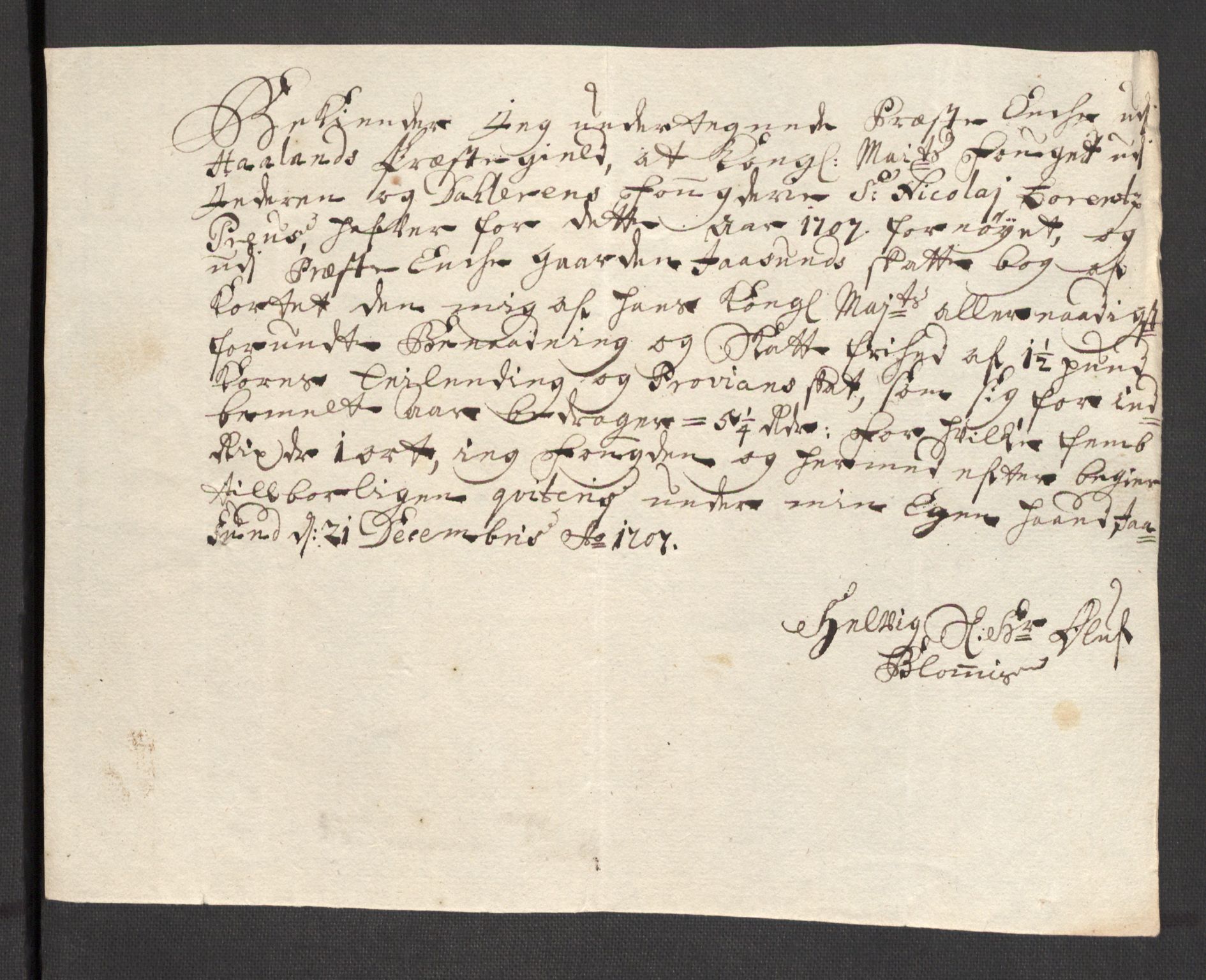 Rentekammeret inntil 1814, Reviderte regnskaper, Fogderegnskap, AV/RA-EA-4092/R46/L2733: Fogderegnskap Jæren og Dalane, 1705-1708, p. 293