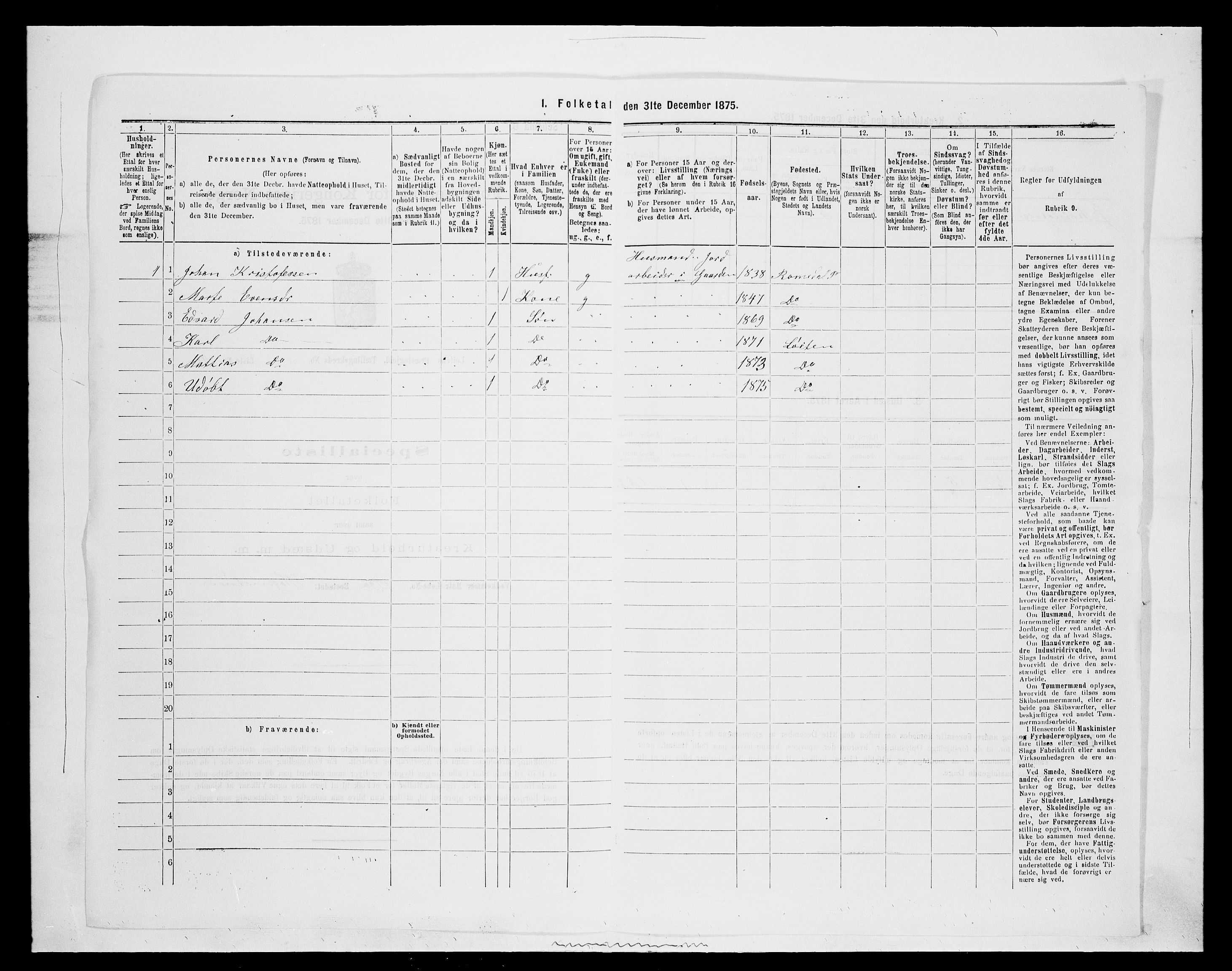 SAH, 1875 census for 0415P Løten, 1875, p. 826